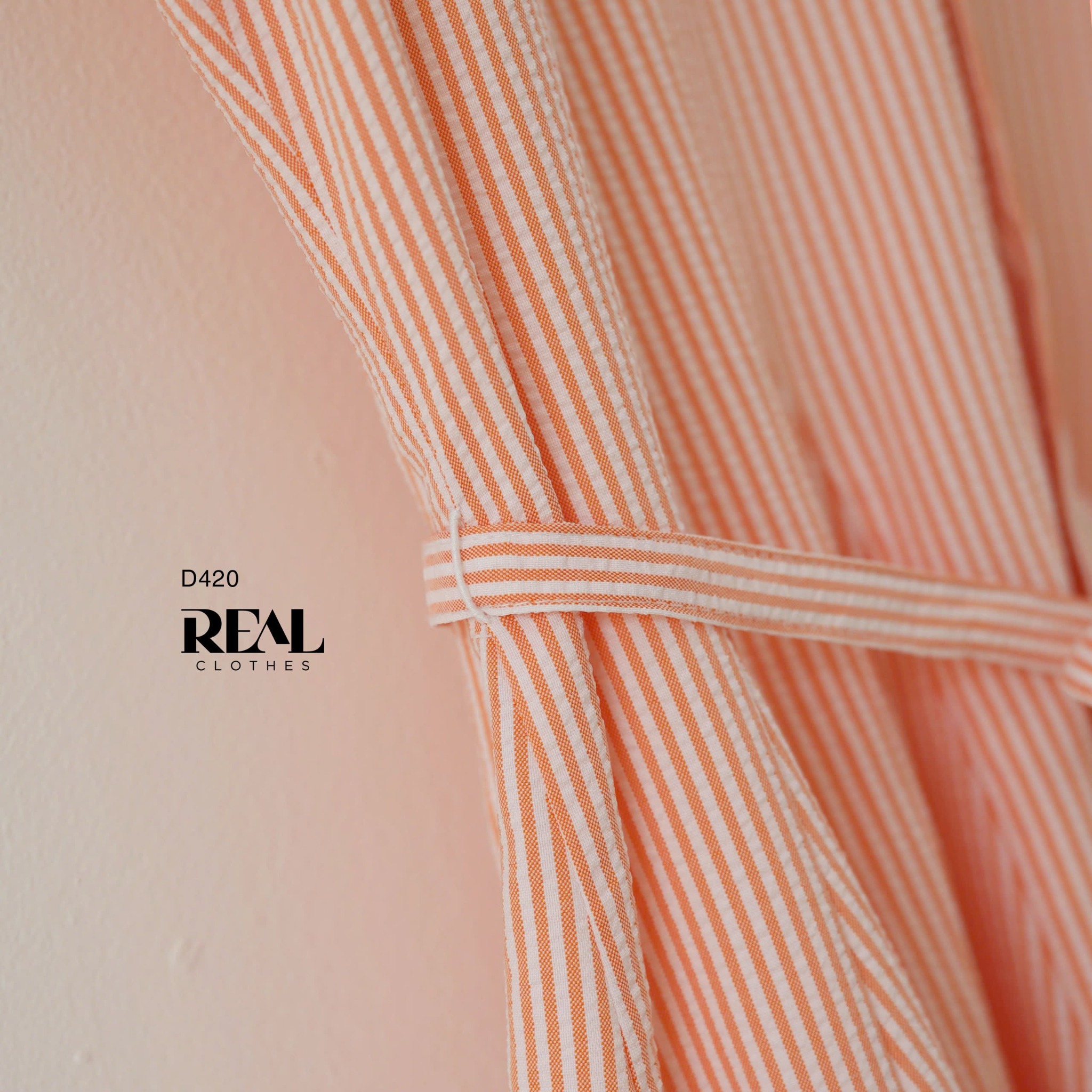 Đầm mùa hè sọc cam