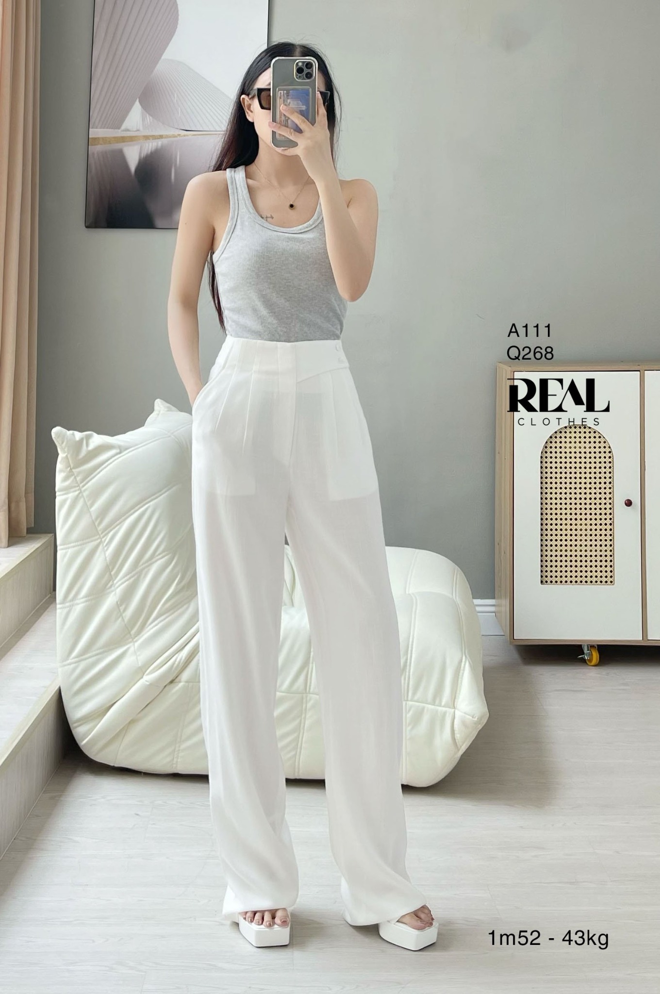 Áo tank top 3 lỗ xám SALE