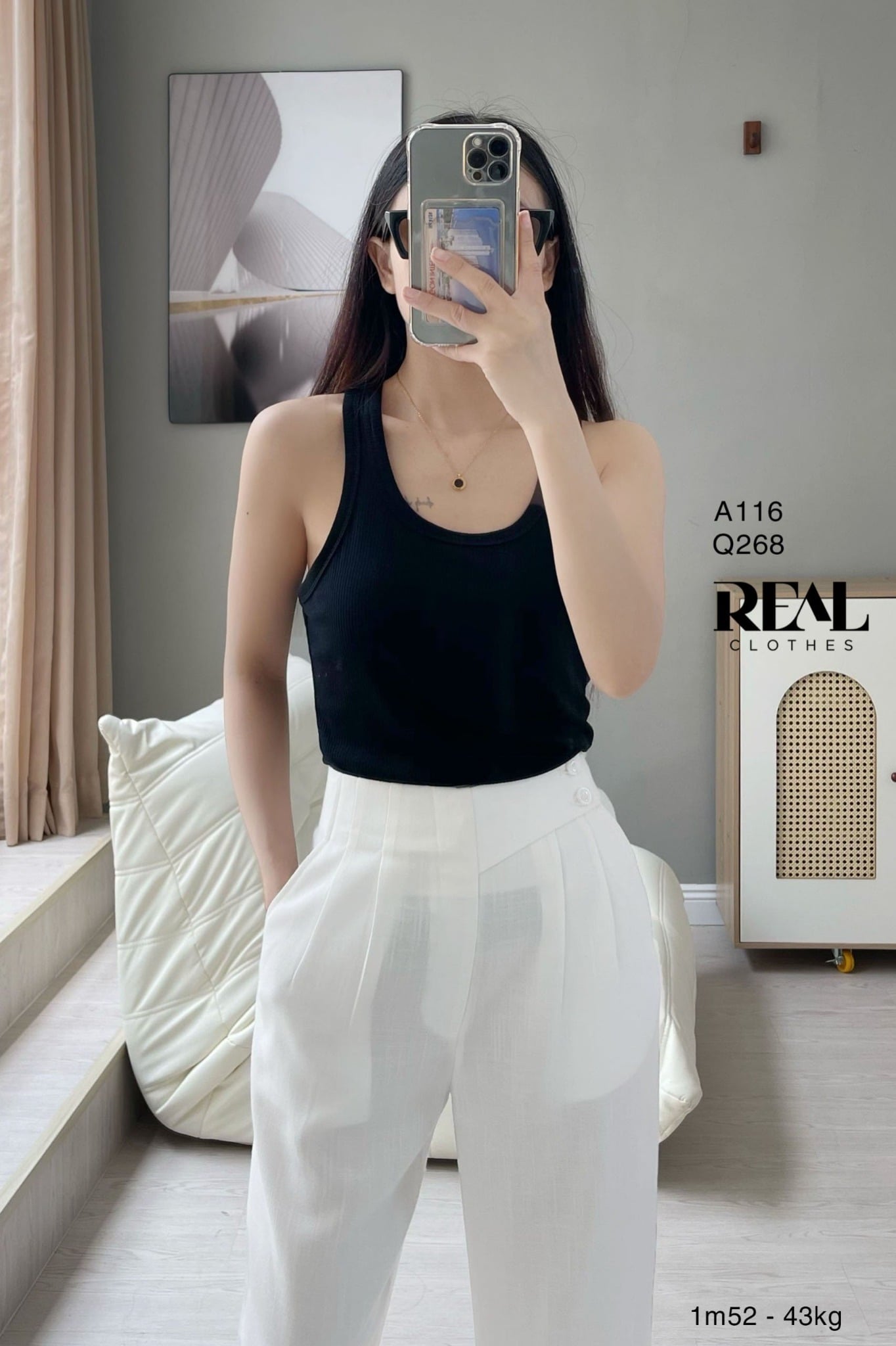 Áo tank top 3 lỗ đen SALE