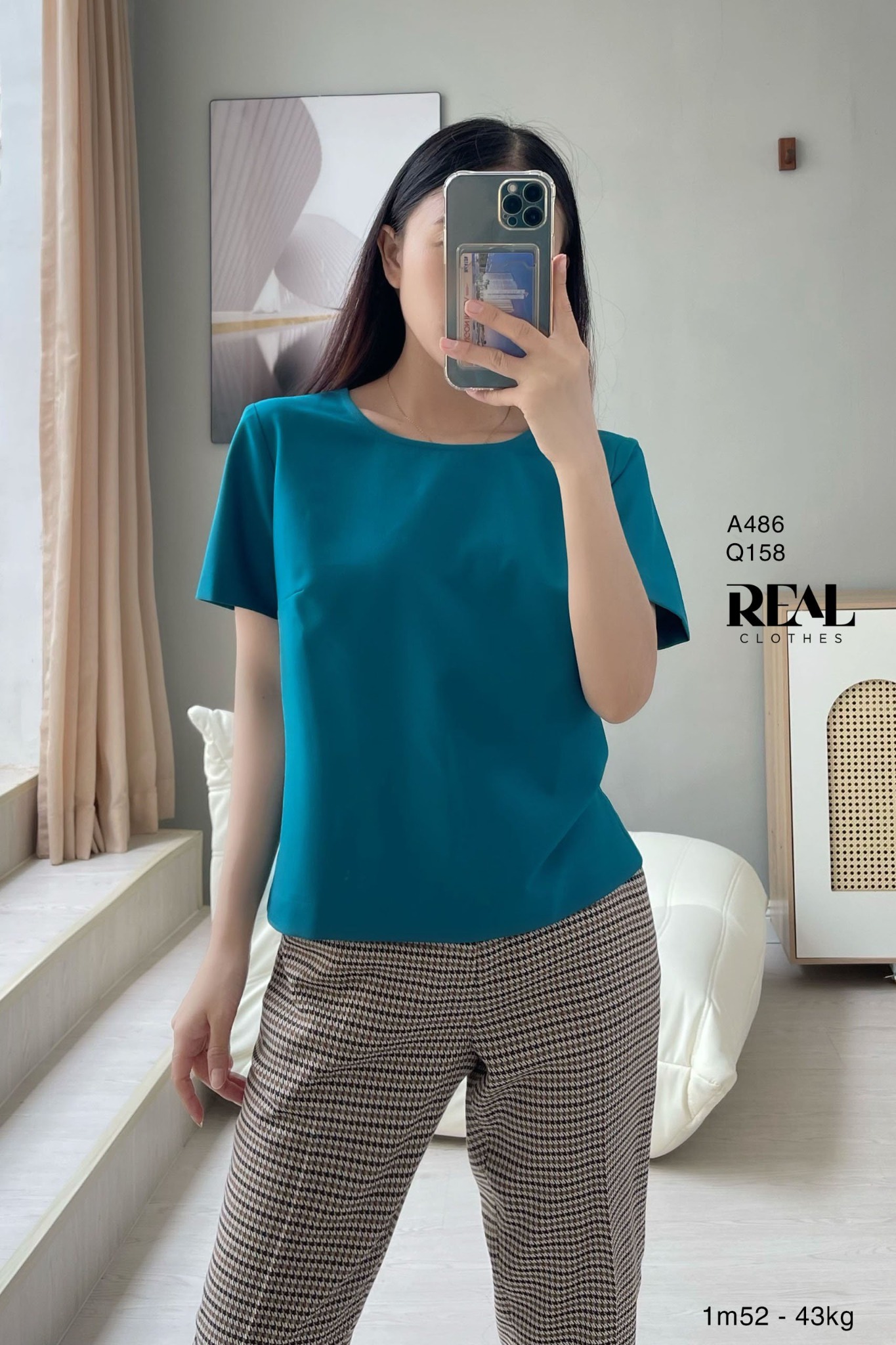 Quần lưng thun zigzag nâu nhạt SALE - size XS