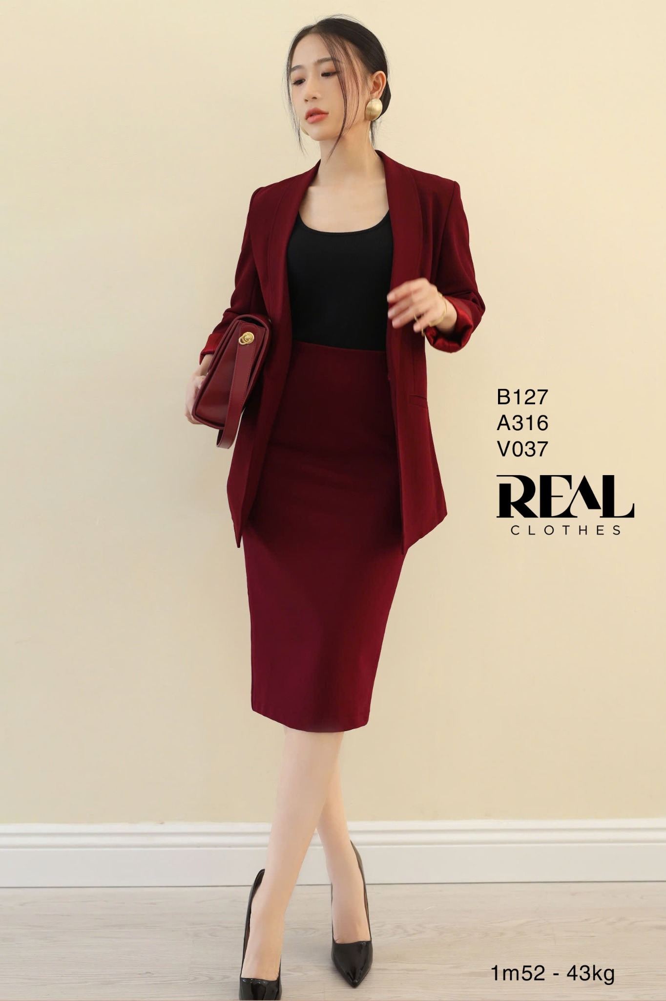 Blazer HQ đỏ đô