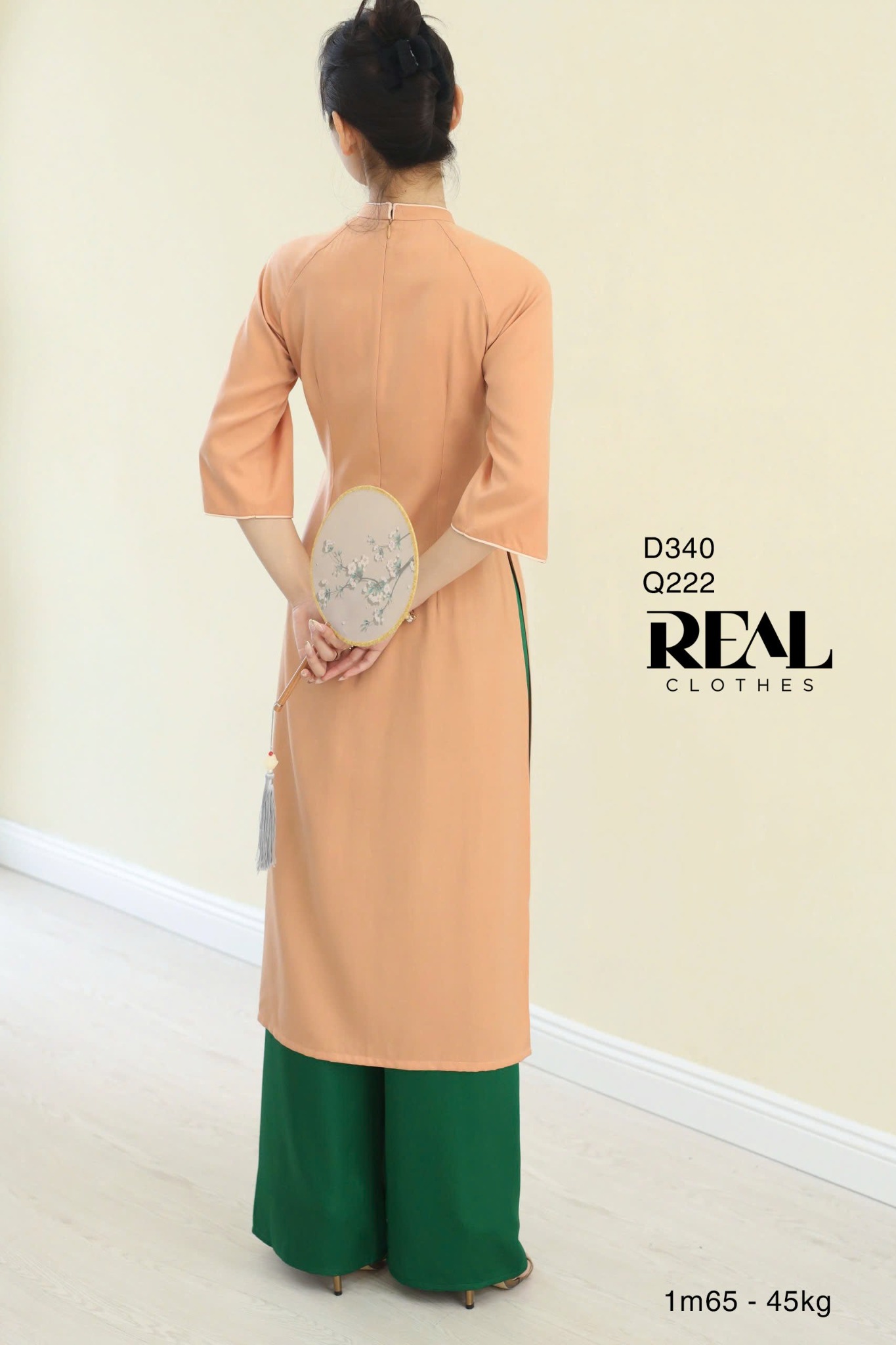 Áo dài cách tân Tigon cam nude - size XL