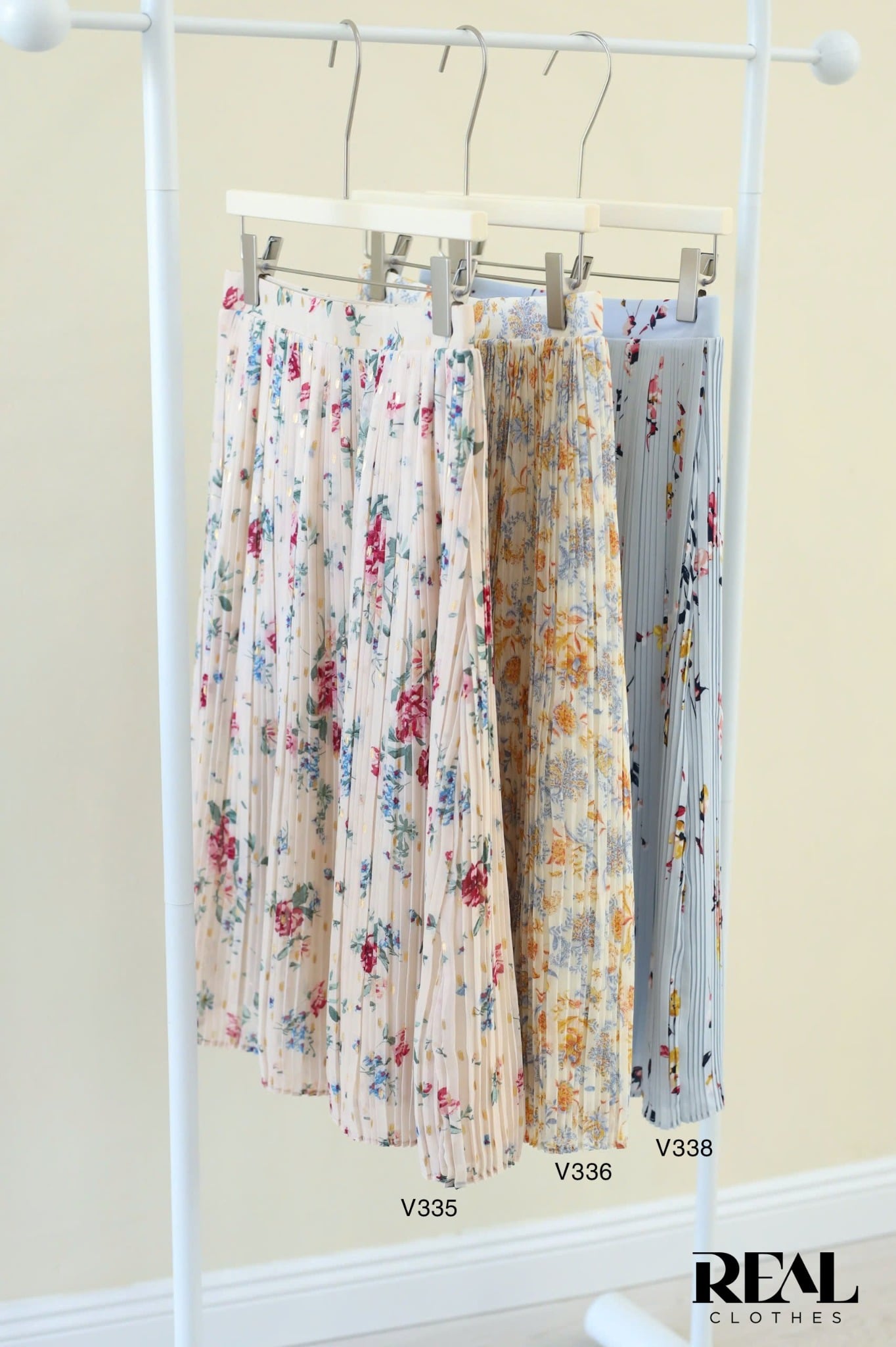 Váy dập li hoa xanh FINAL SALE