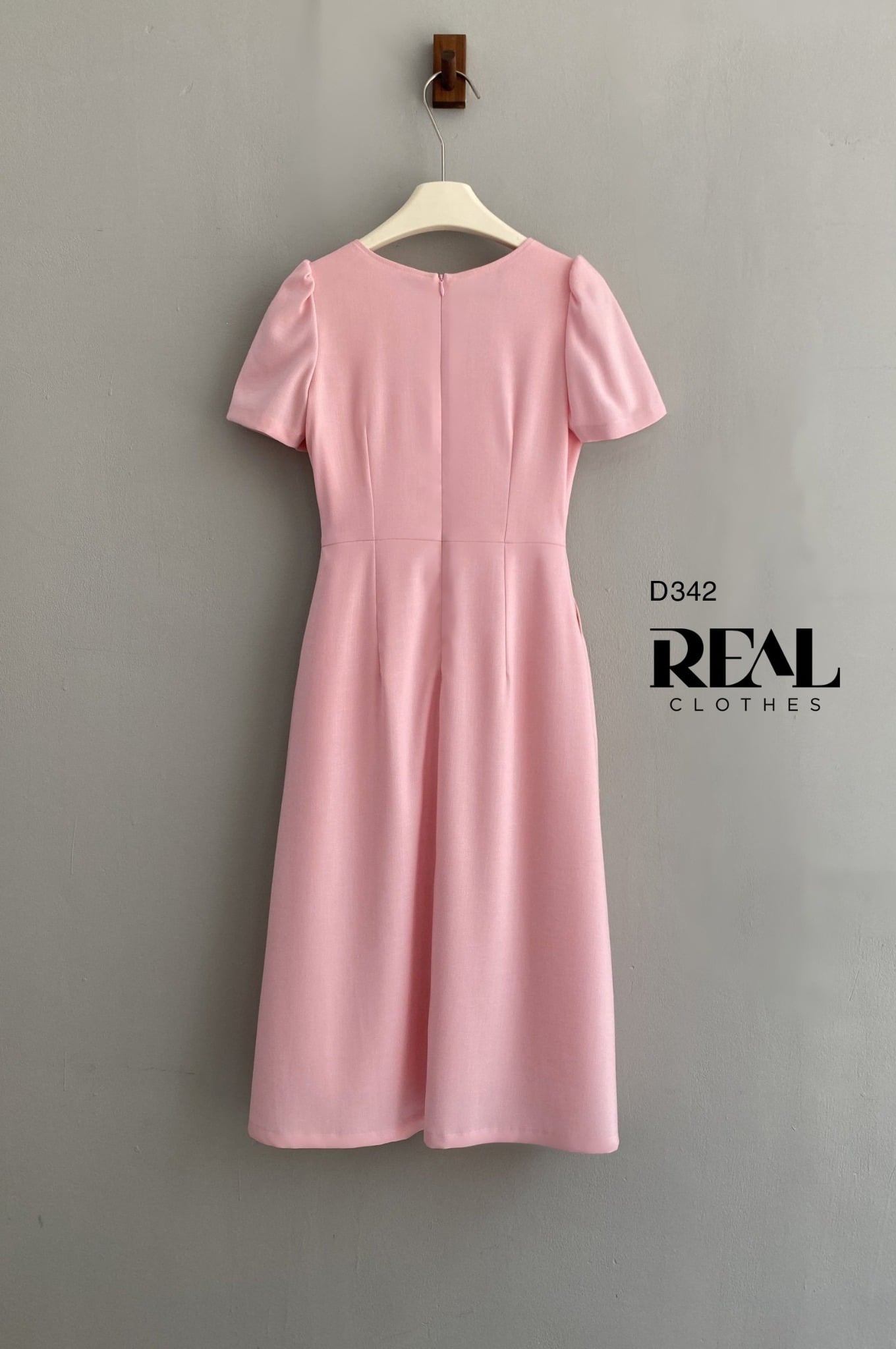 Đầm london linen hồng