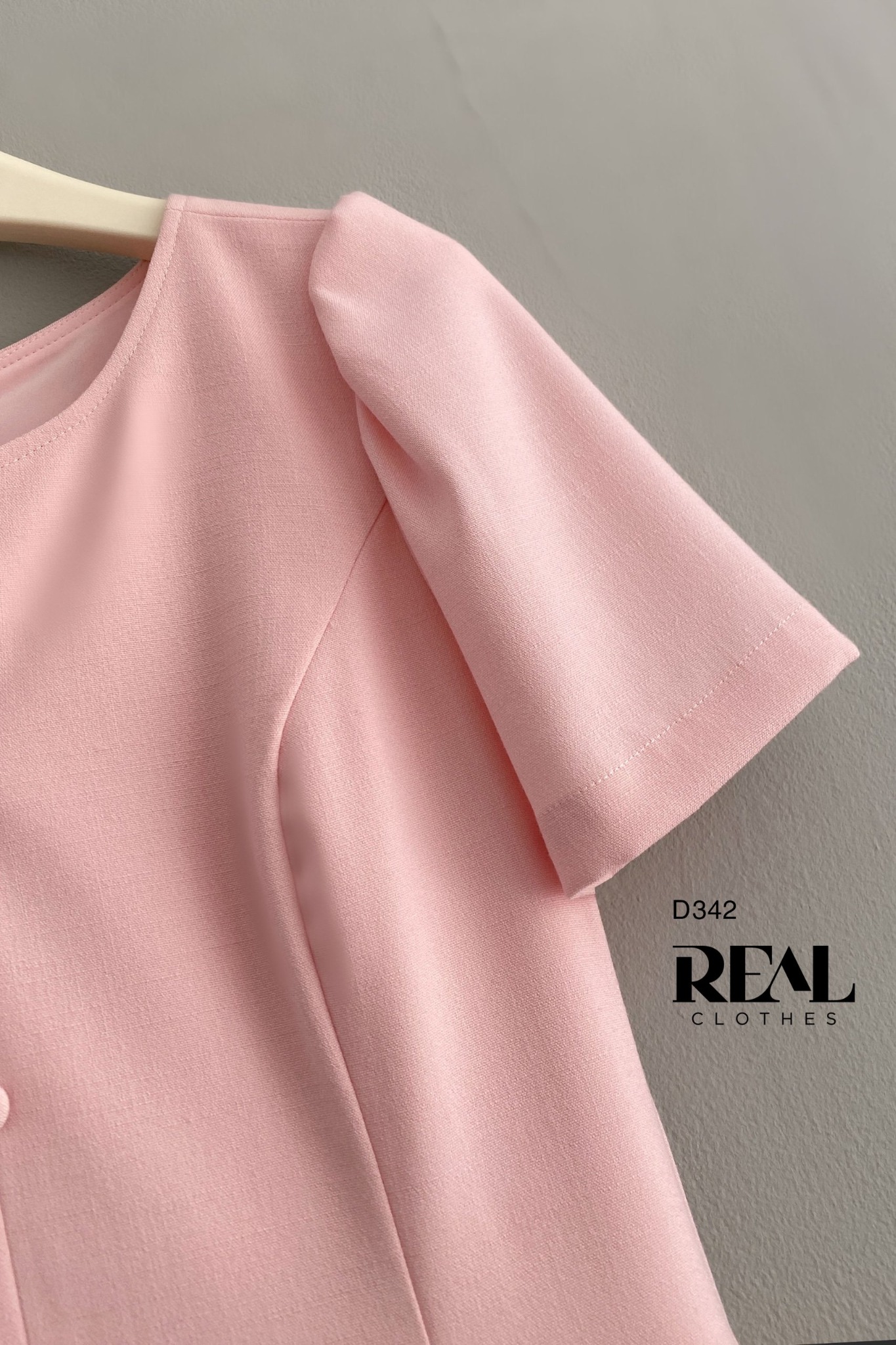 Đầm london linen hồng