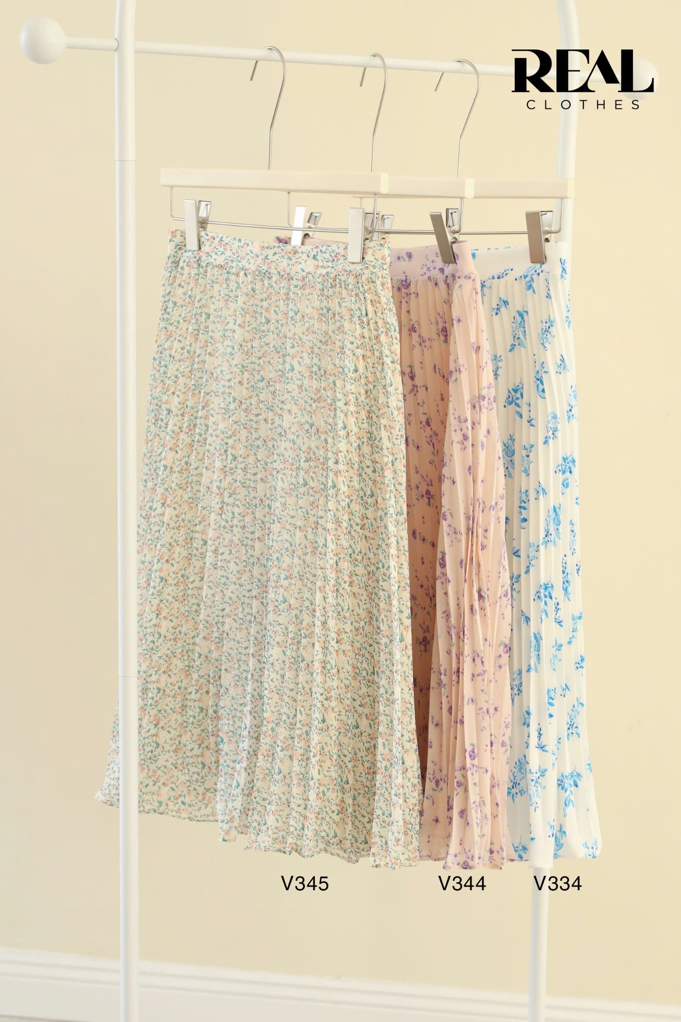 Váy rẻ quạt hoa blue FINAL SALE - size XS