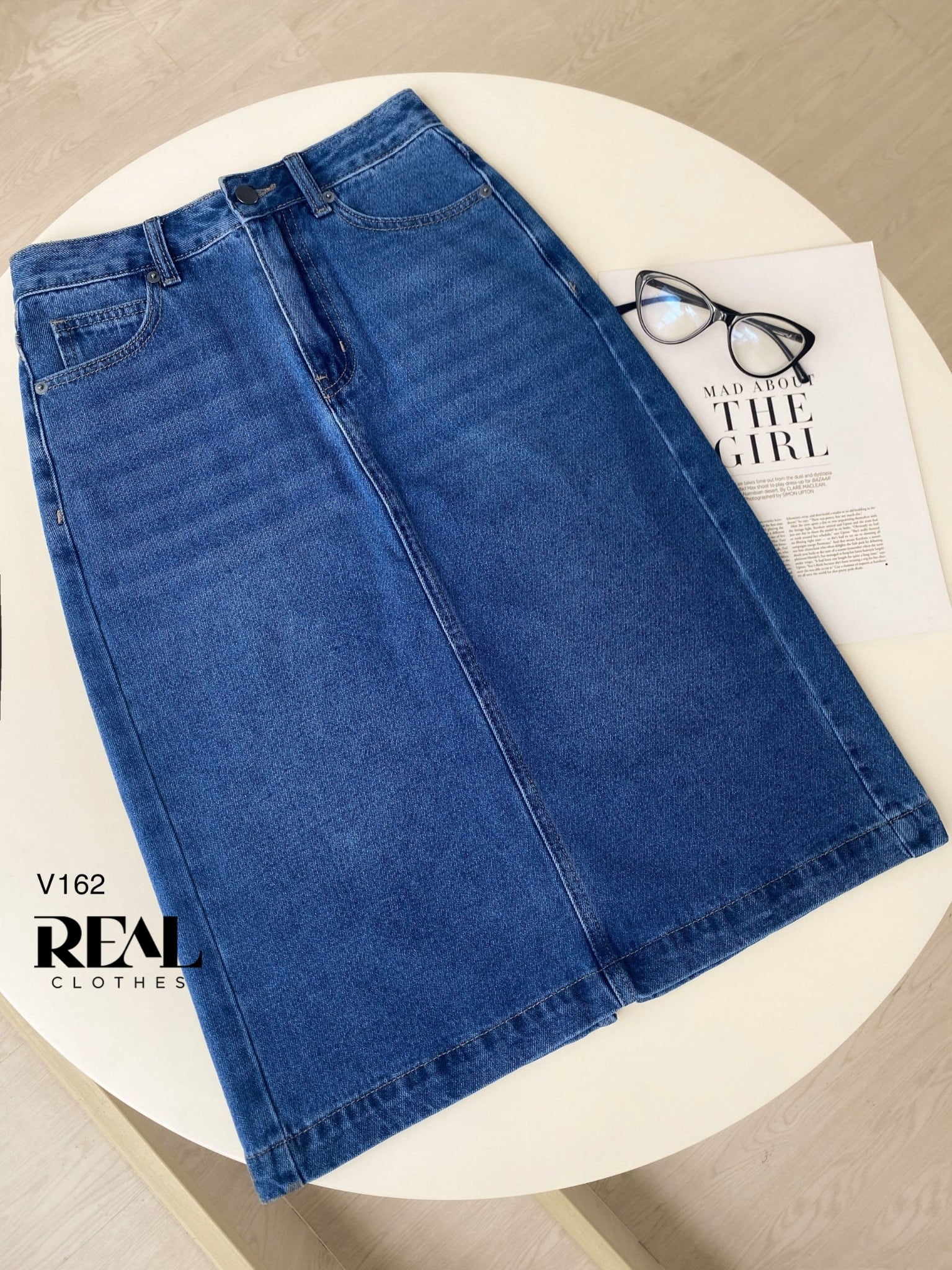 Váy Jeans ngắn xanh đậm