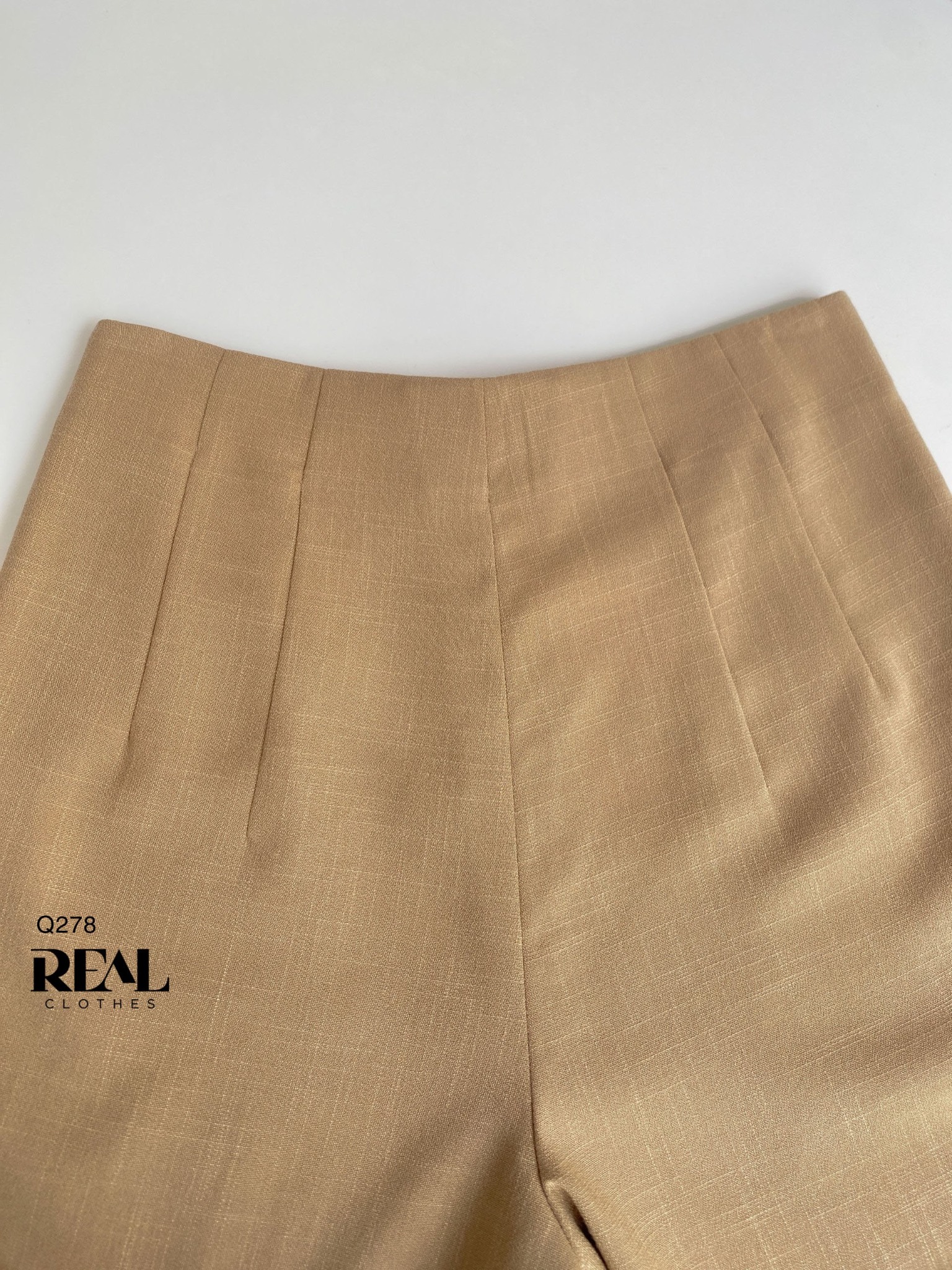 Quần suông Tokyo nút linen cà phê sữa