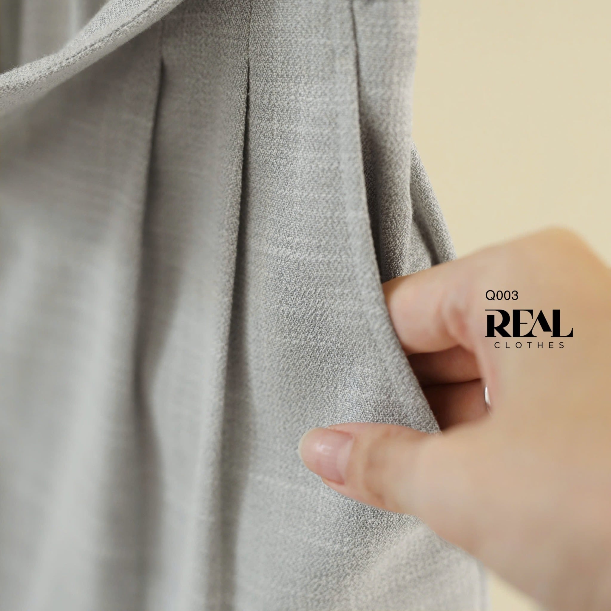 Quần short lưng thun linen xám SALE