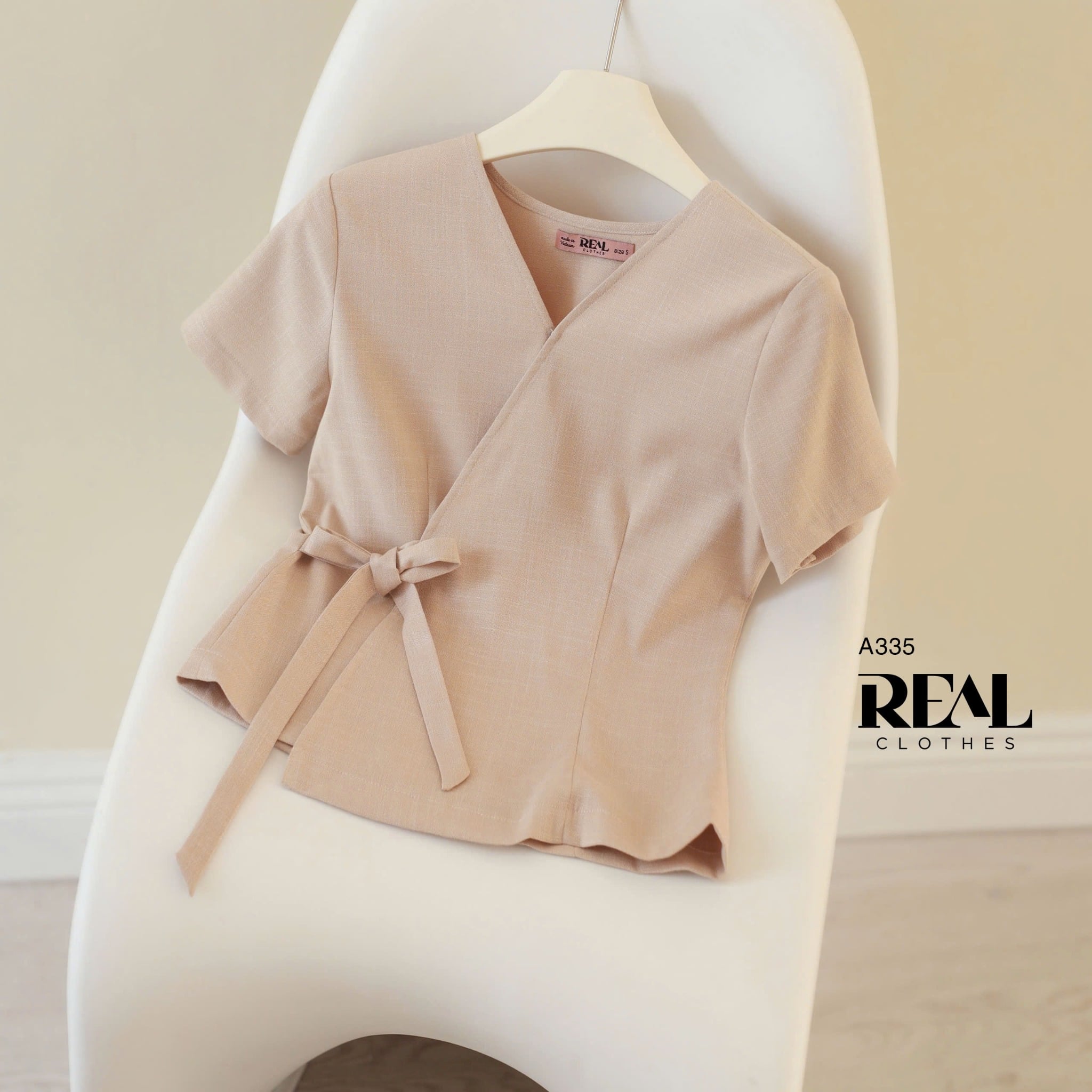 Áo Chéo Linen Bạc Xỉu