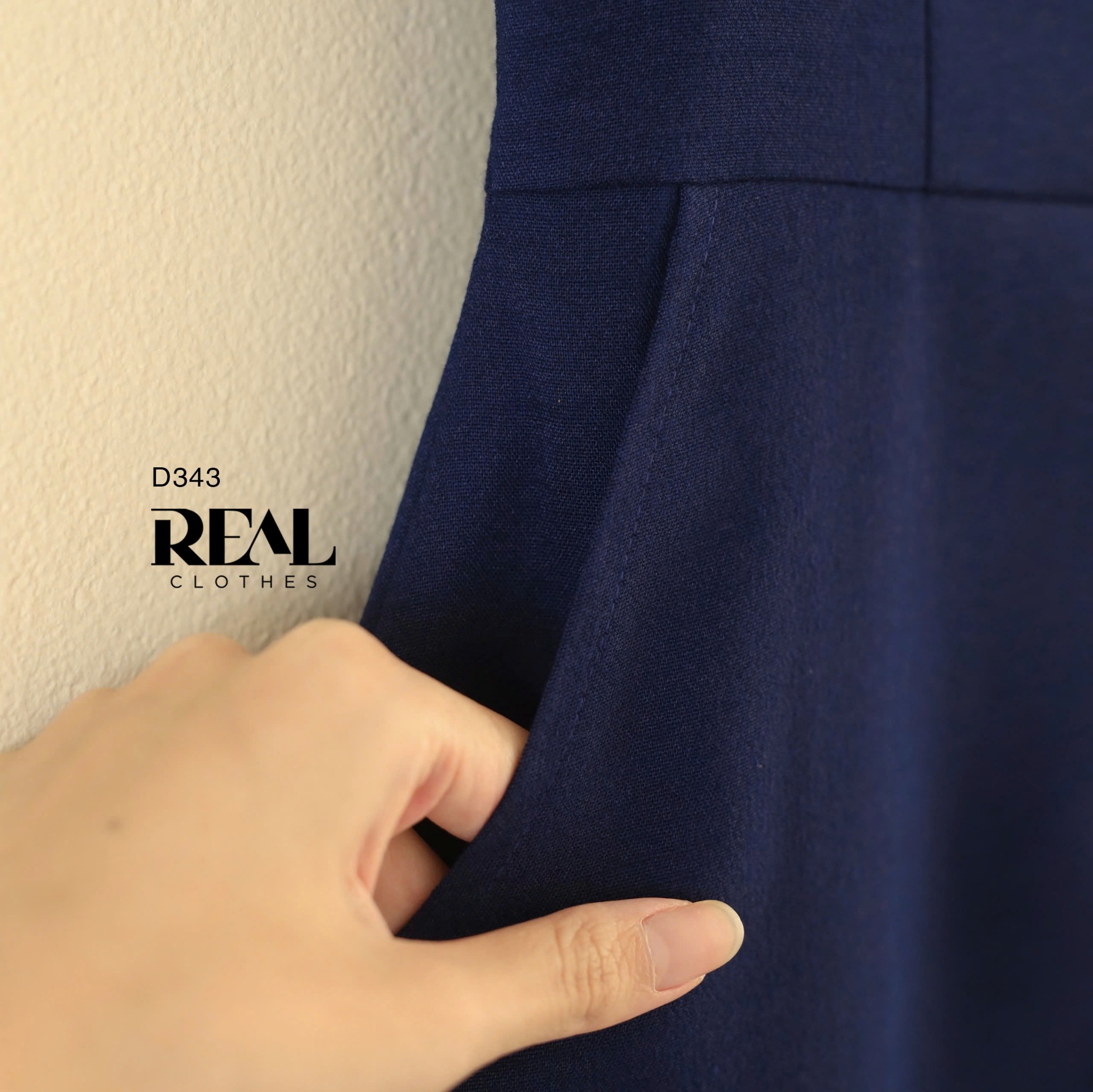 Đầm london linen navy