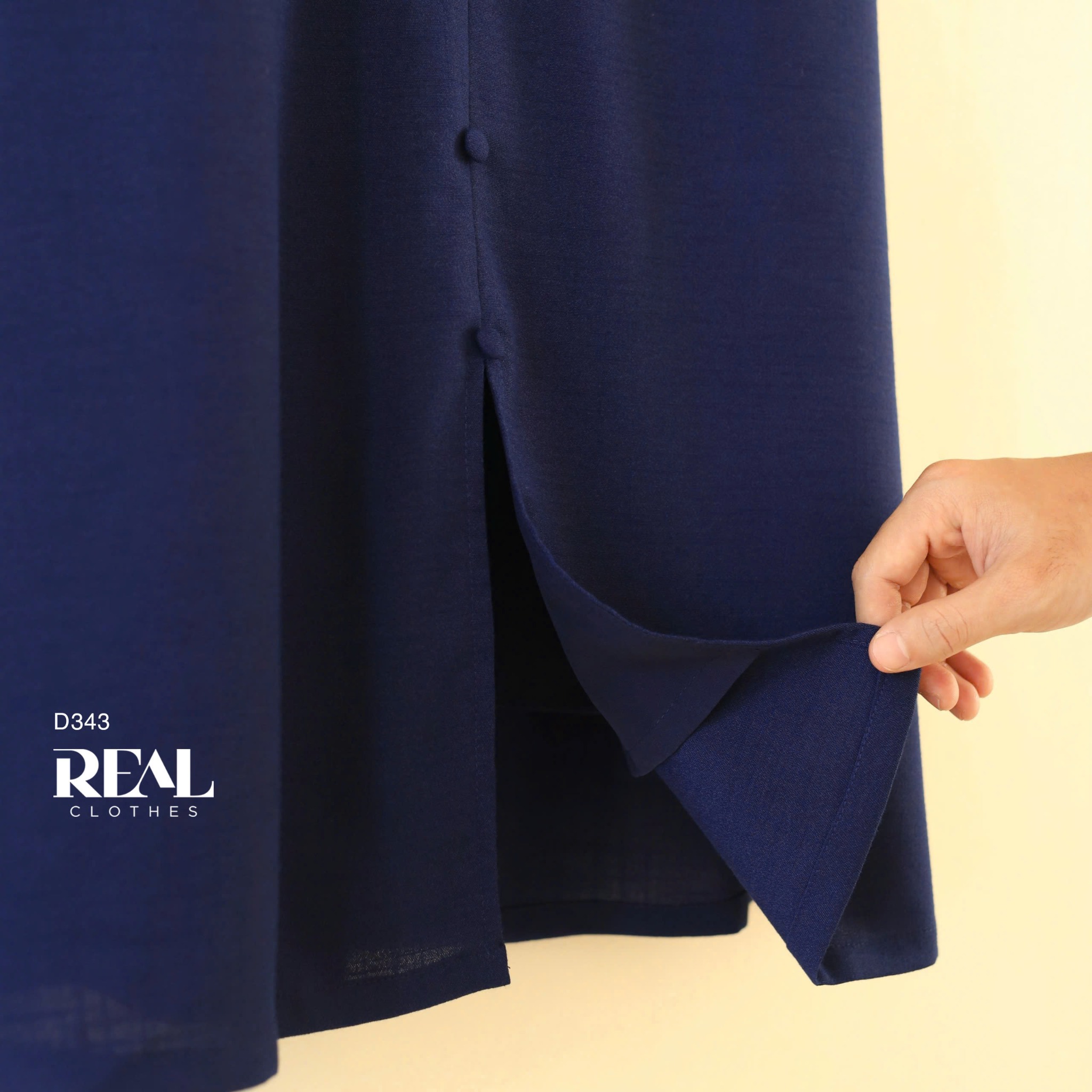Đầm london linen navy