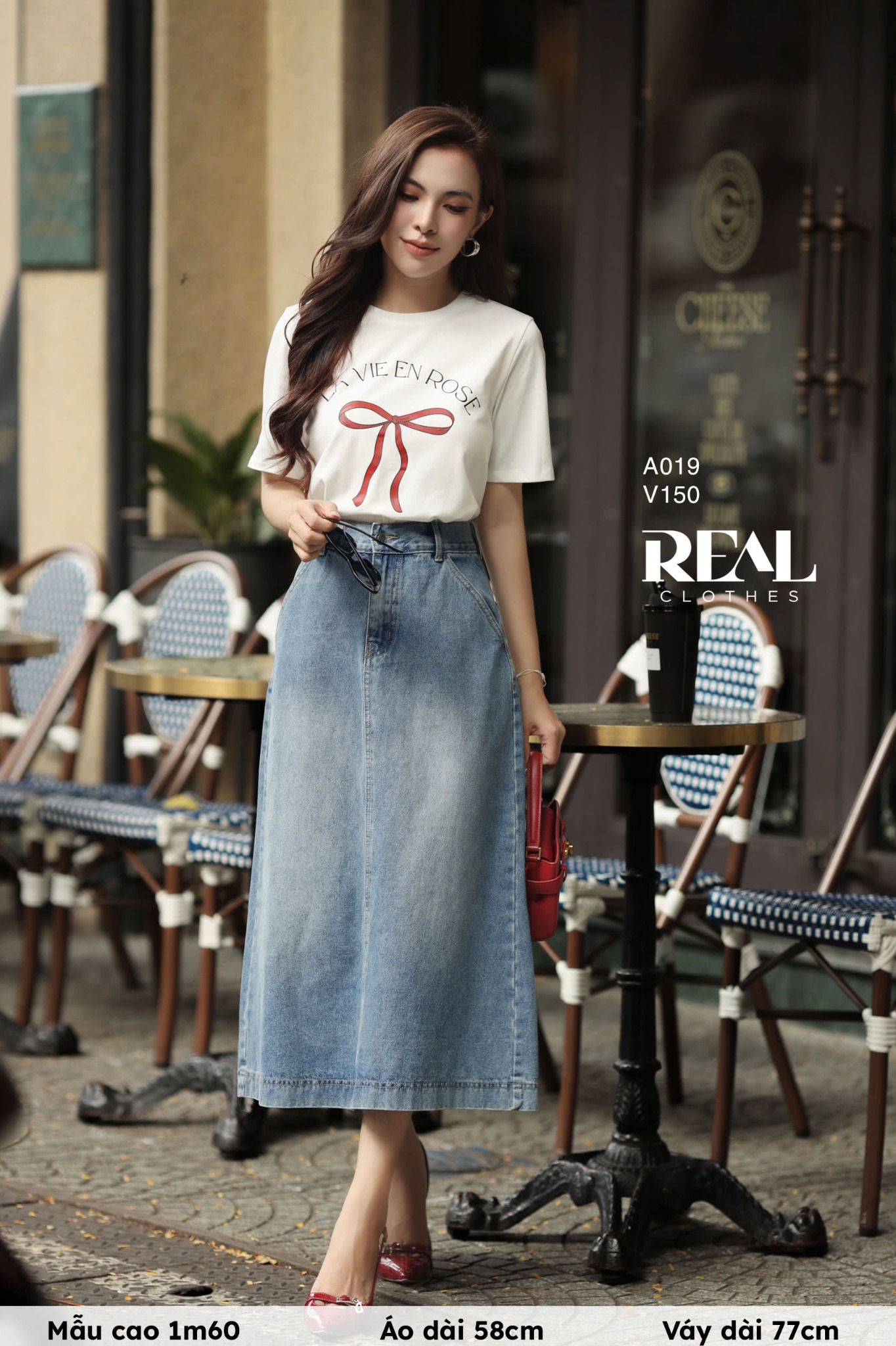 Áo thun cotton ROSE trắng SALE