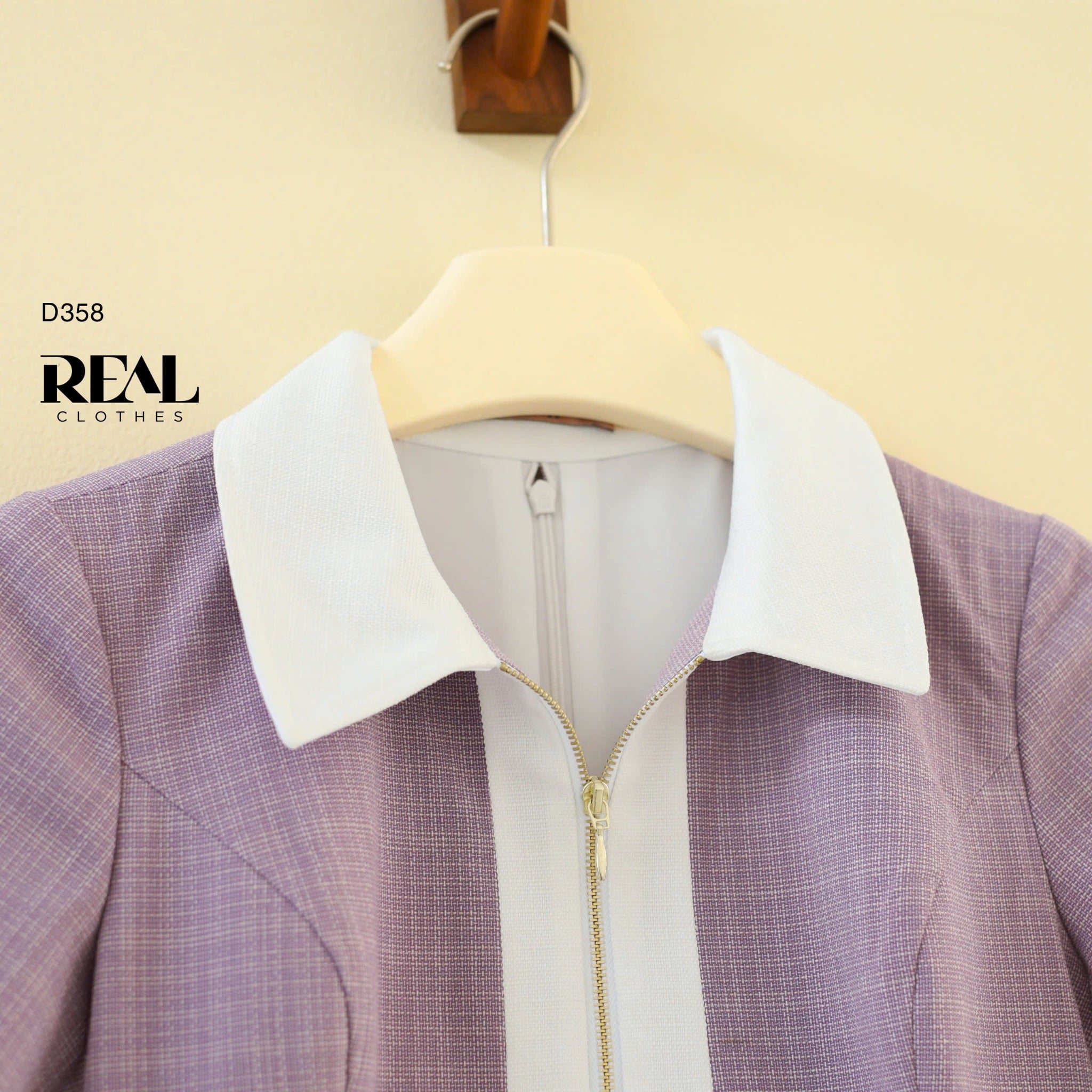 Đầm Zipper caro tím SALE