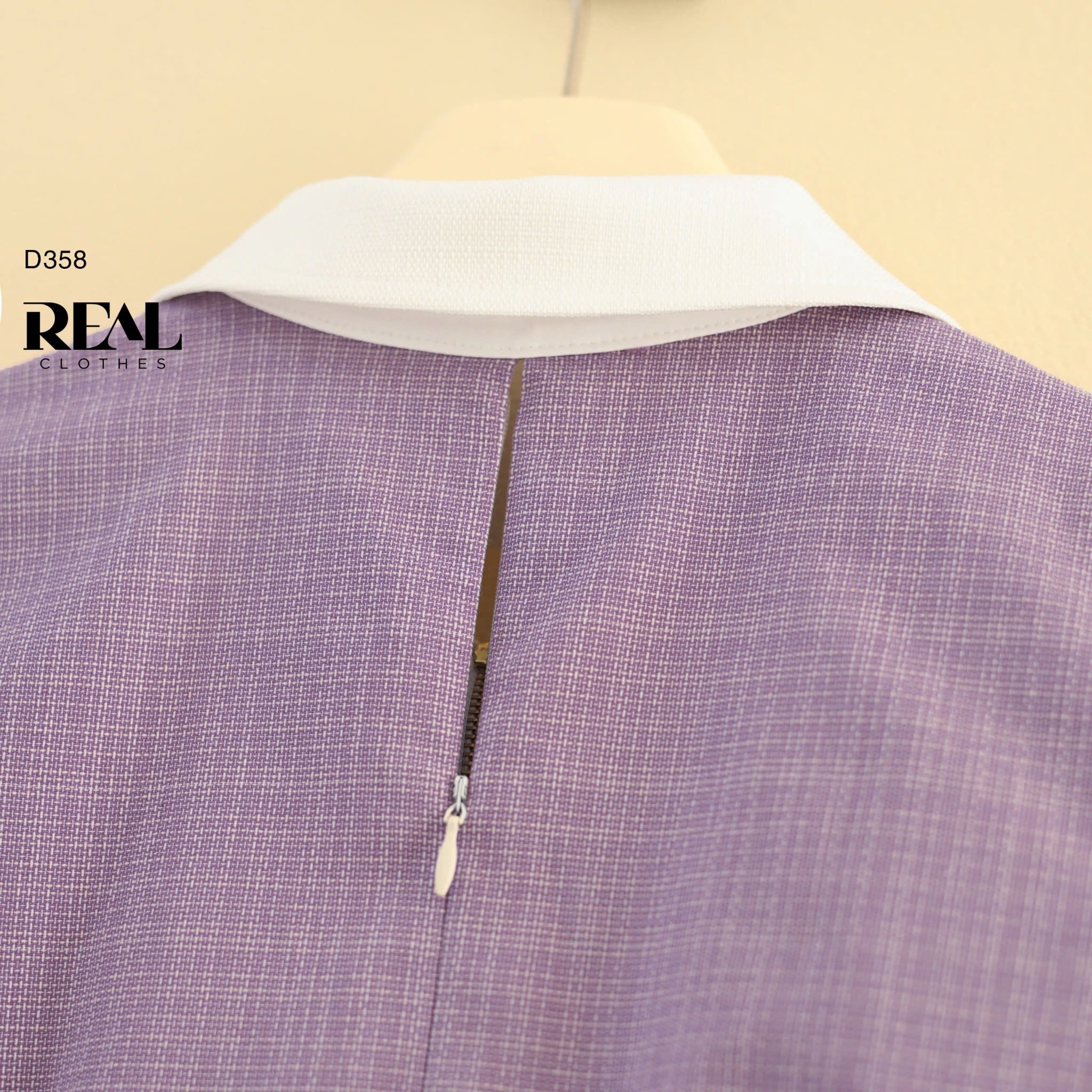 Đầm Zipper caro tím SALE