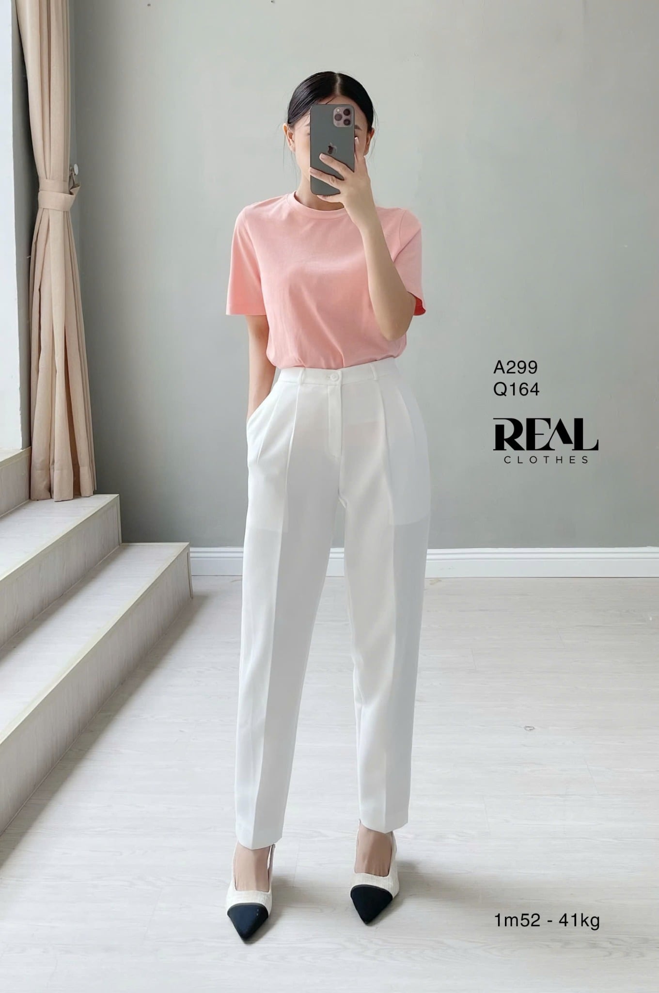 Quần lưng cao cindy trắng SALE