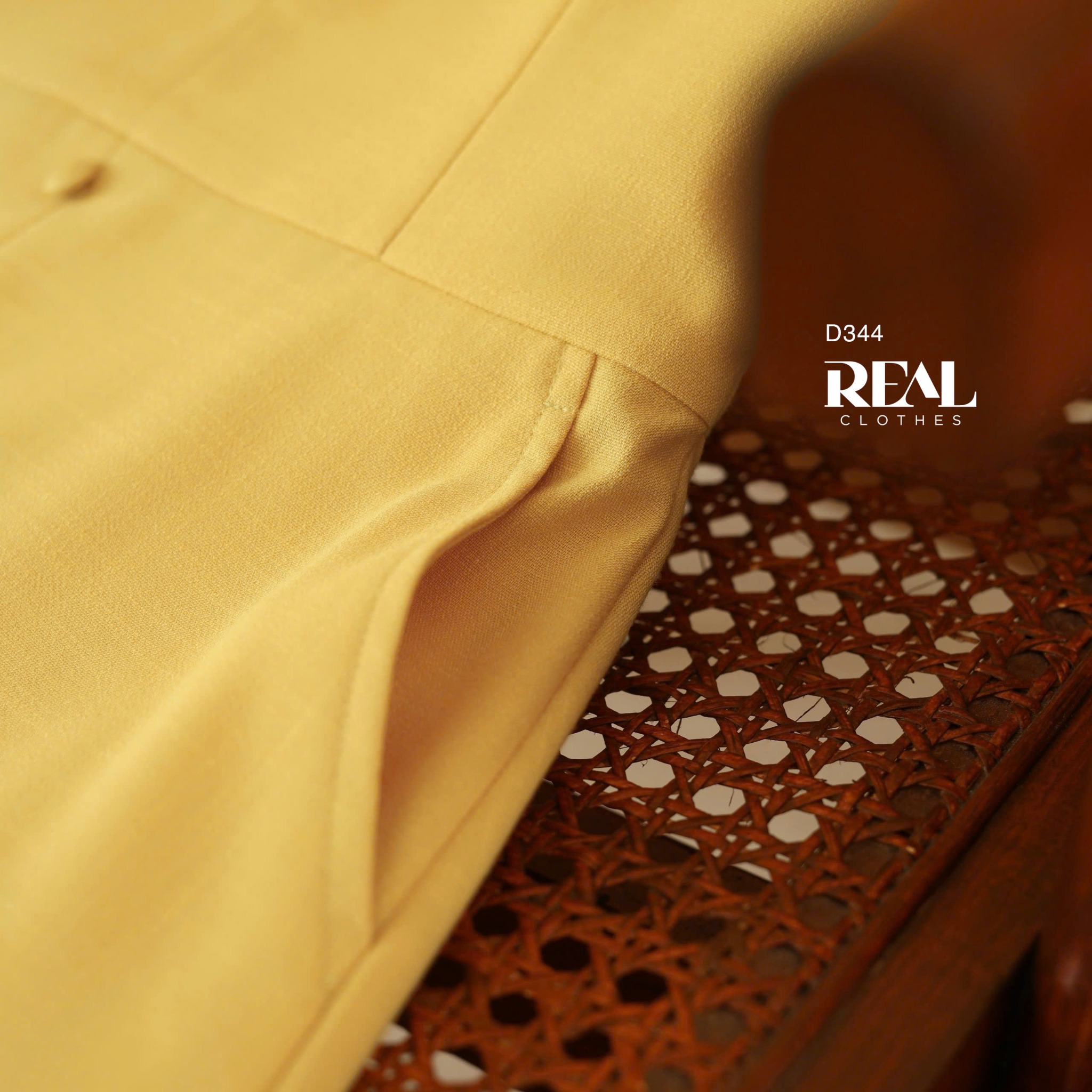 Đầm london linen vàng