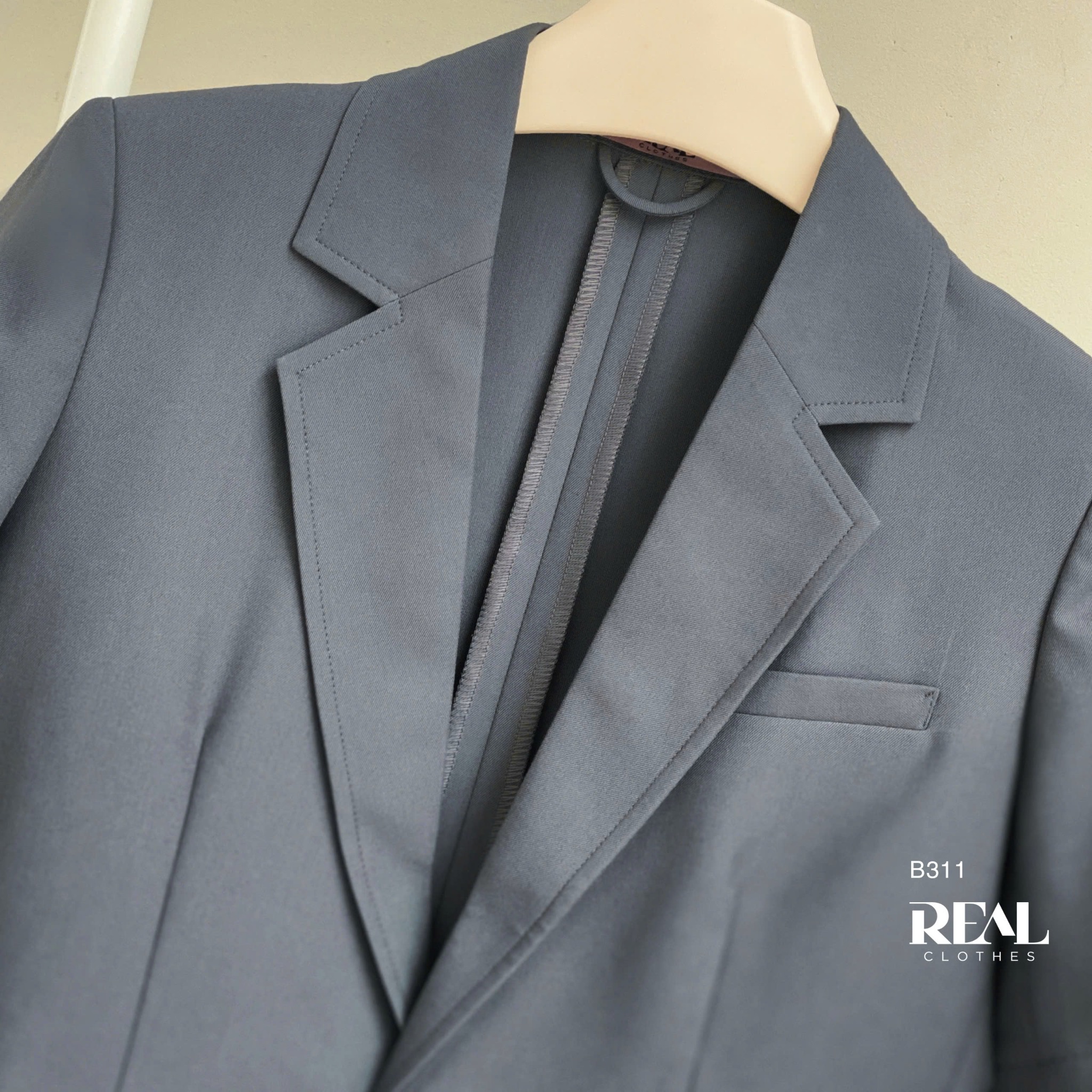 Blazer tay ngắn xám