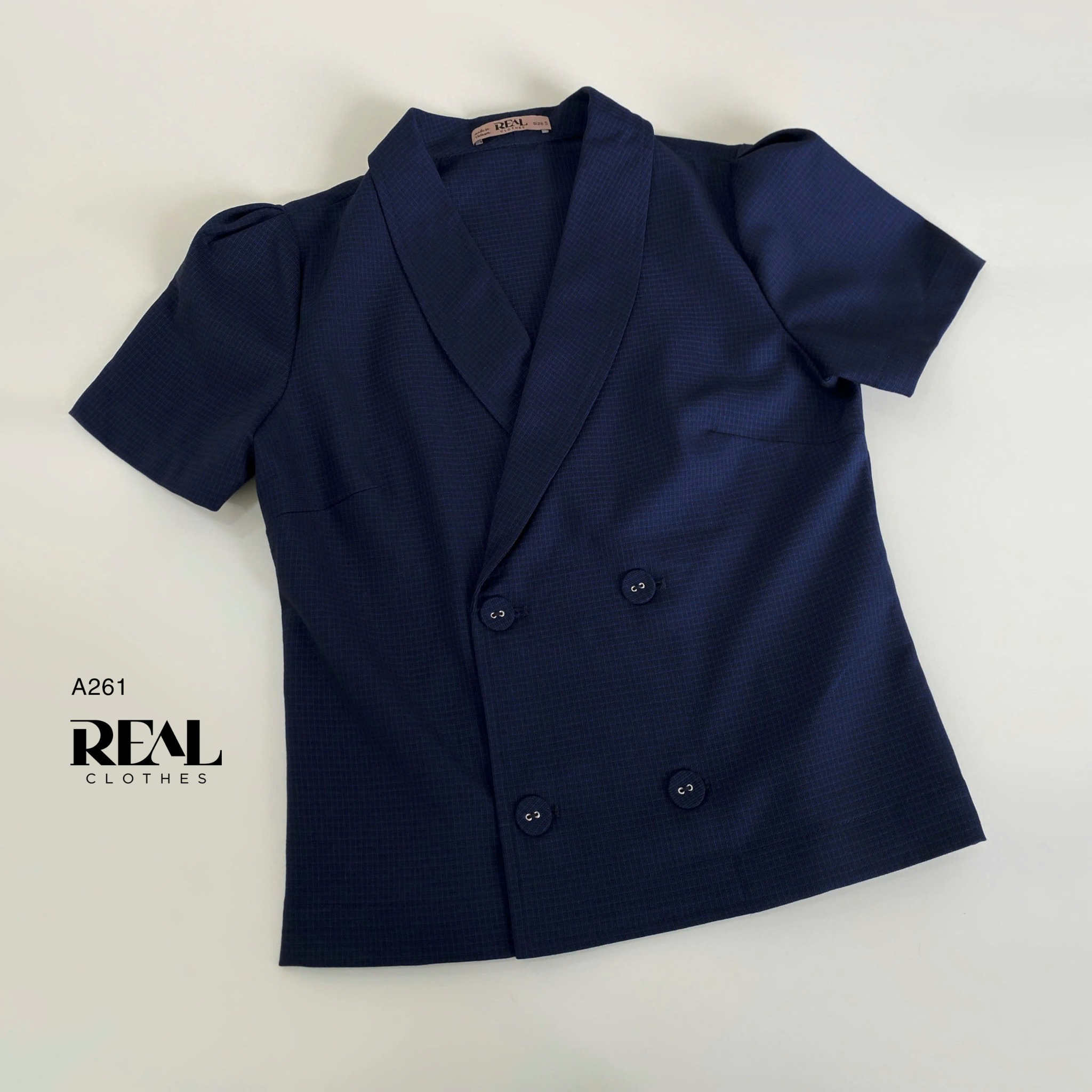 Áo Emma ô vuông xanh SALE - size XS