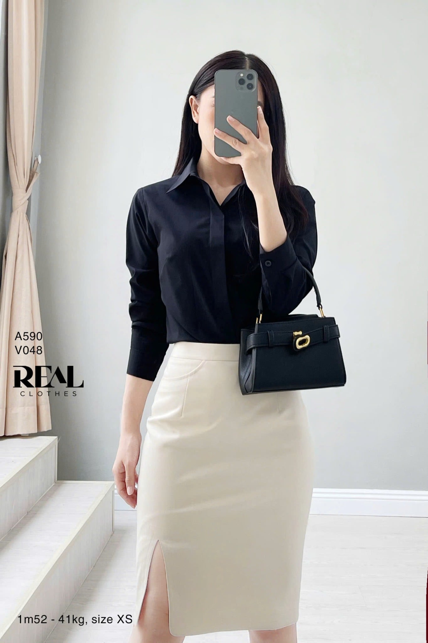 Sơ mi bamboo đen MỚI