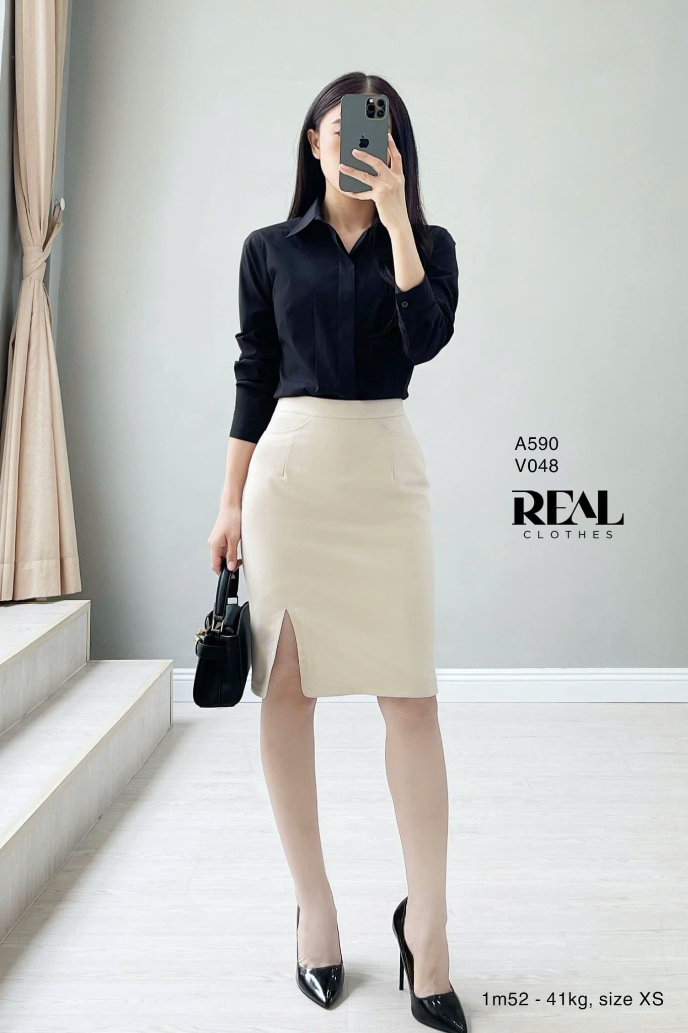 Sơ mi bamboo đen MỚI