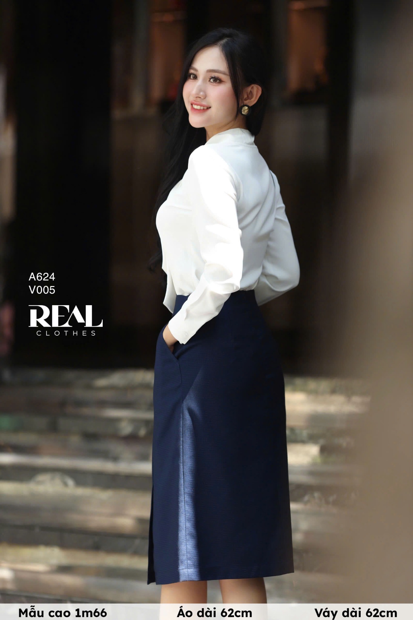 Váy Japan cách điệu ô vuông xanh SALE - size XS