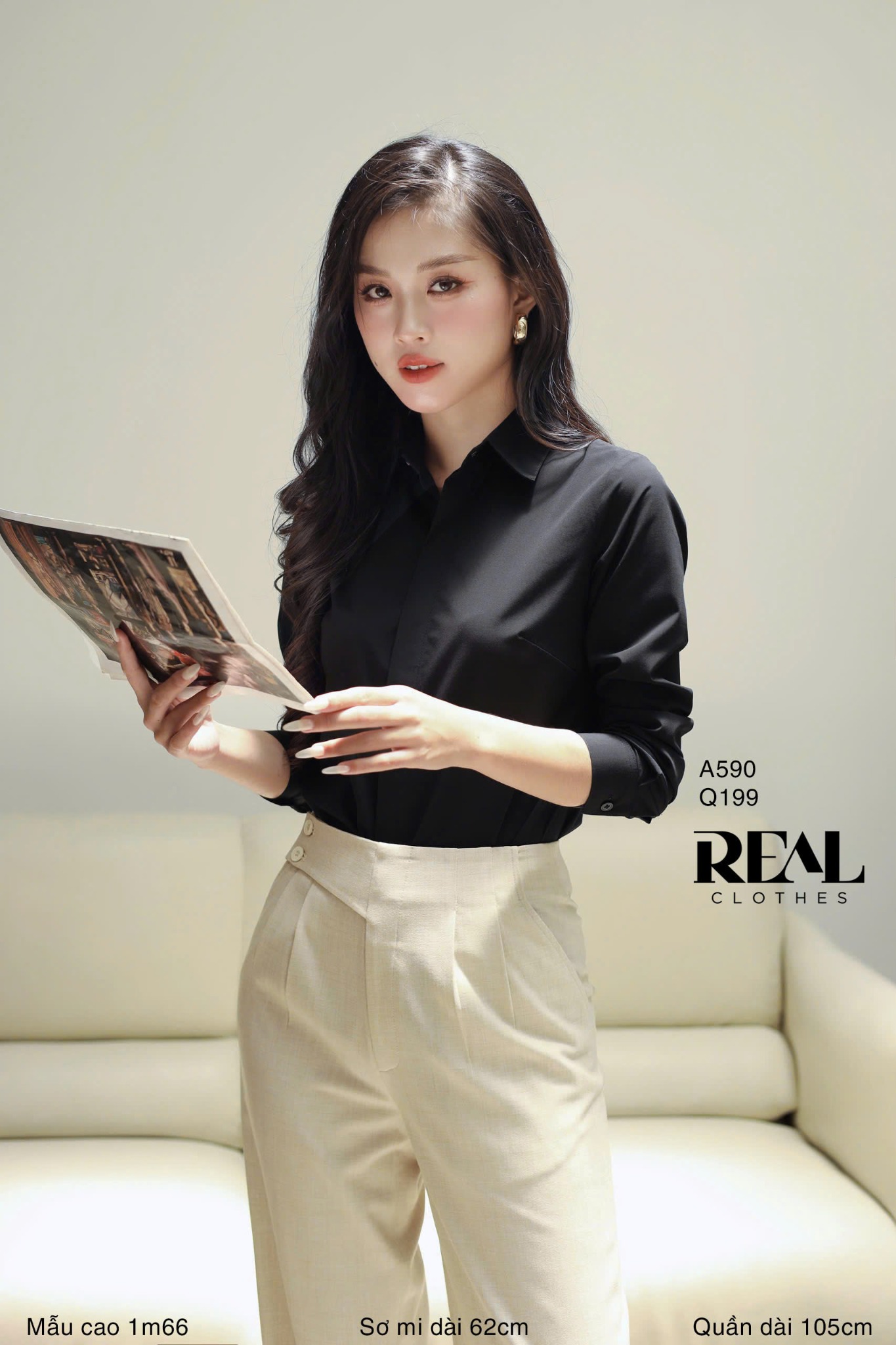 Sơ mi bamboo đen MỚI