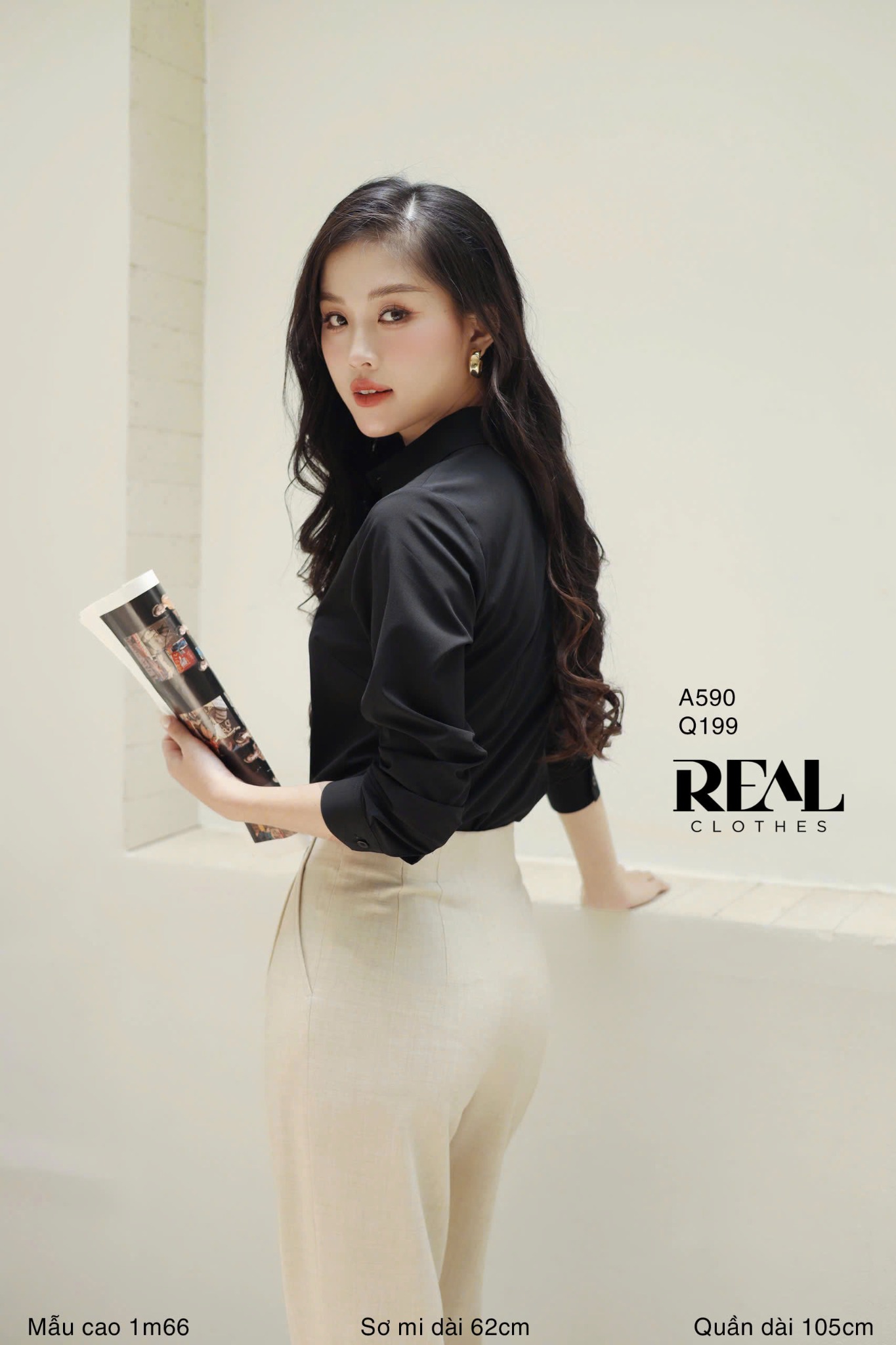 Sơ mi bamboo đen MỚI