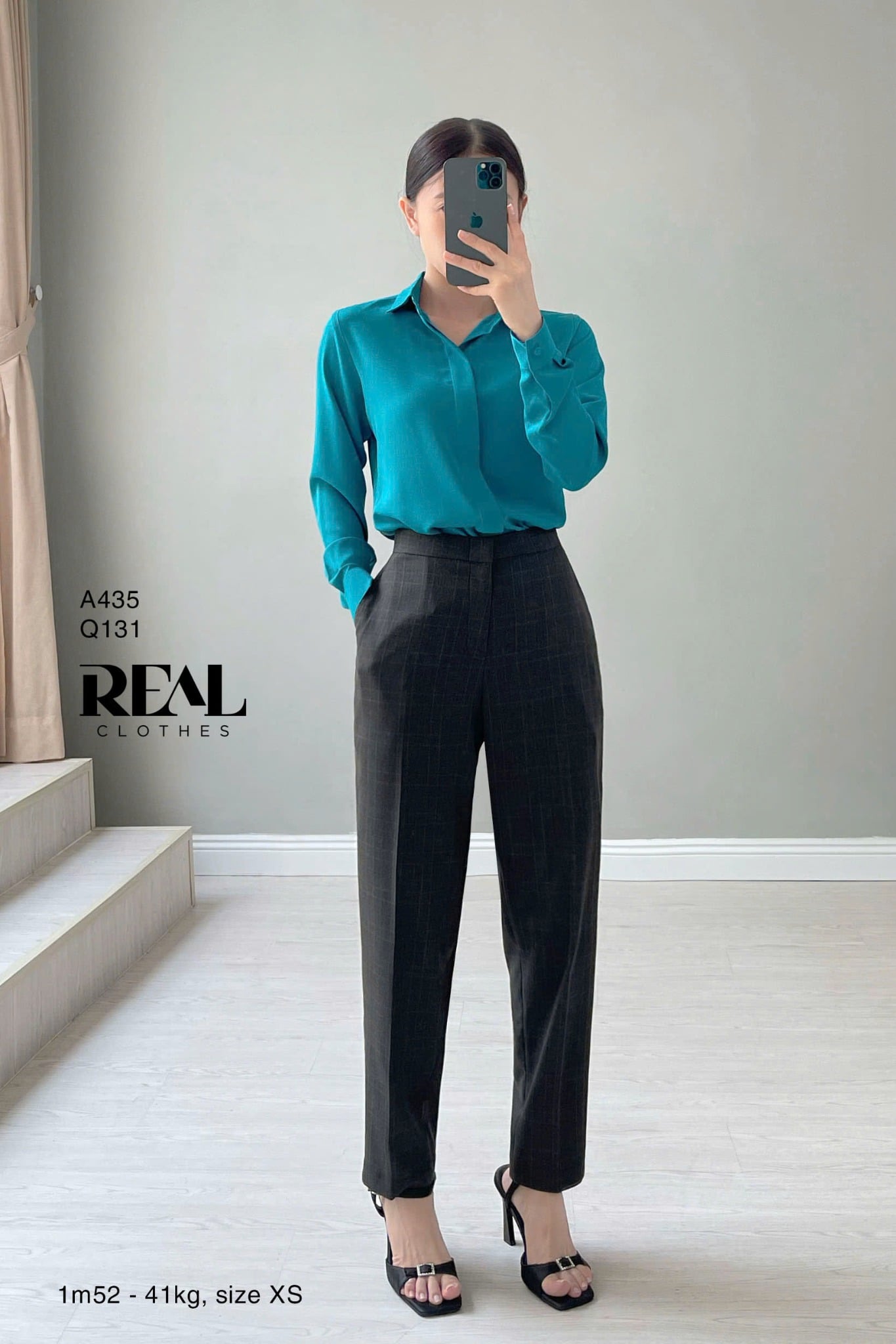 Sơ mi cổ mềm xanh cổ vịt MỚI