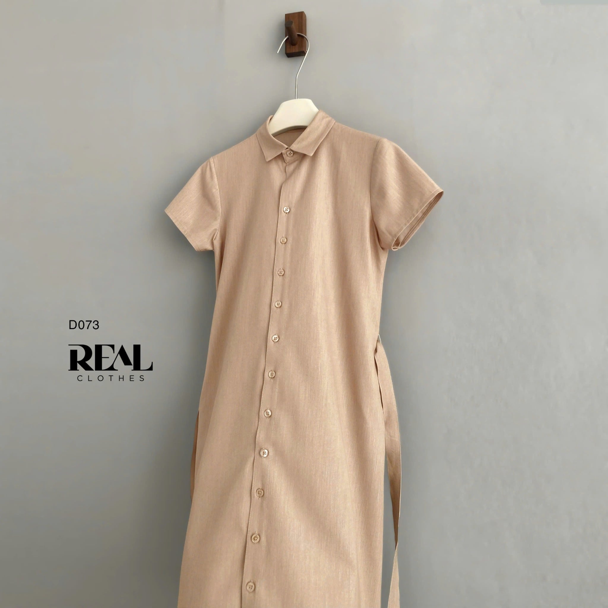Đầm sơ mi Jeans lụa cà phê sữa SALE