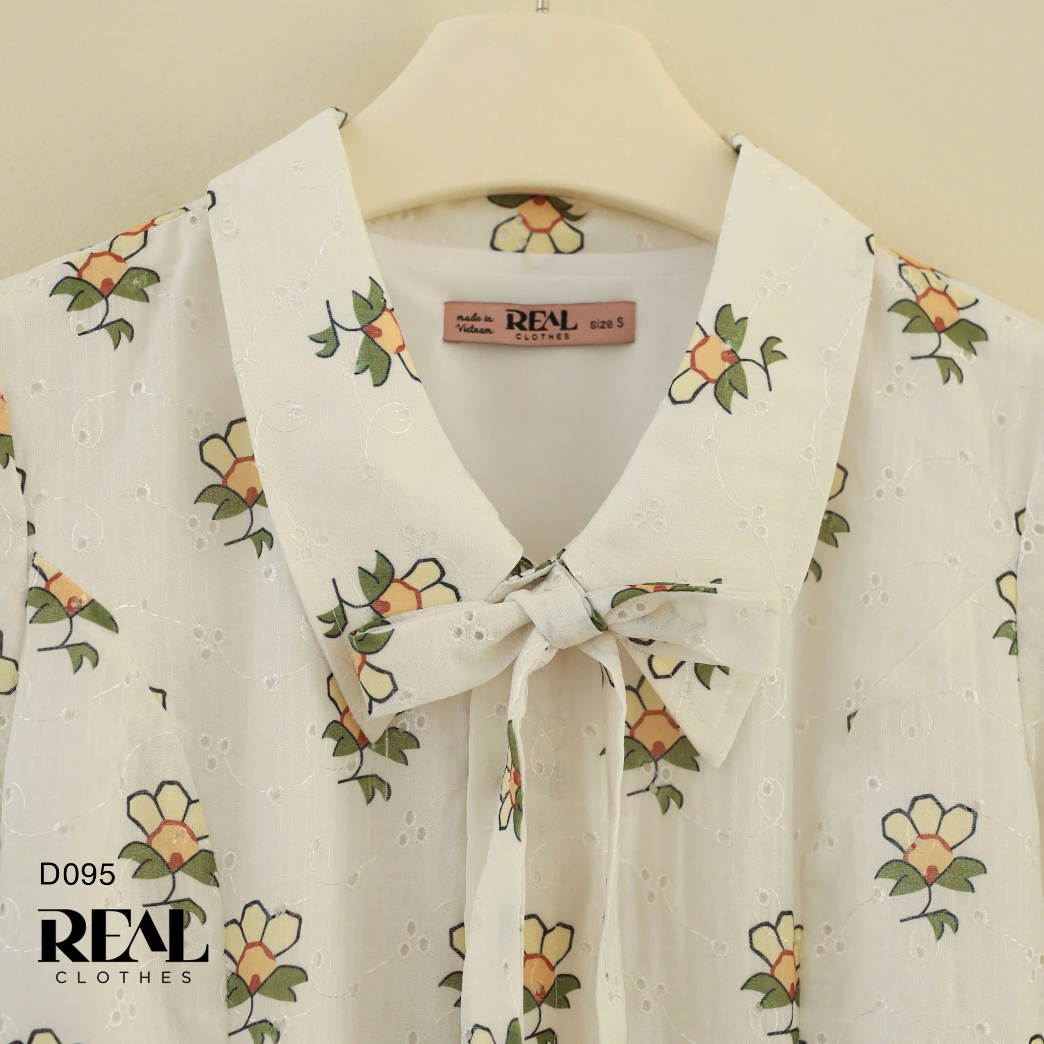 Đầm 8 mảnh cổ lá sen ren thêu SALE