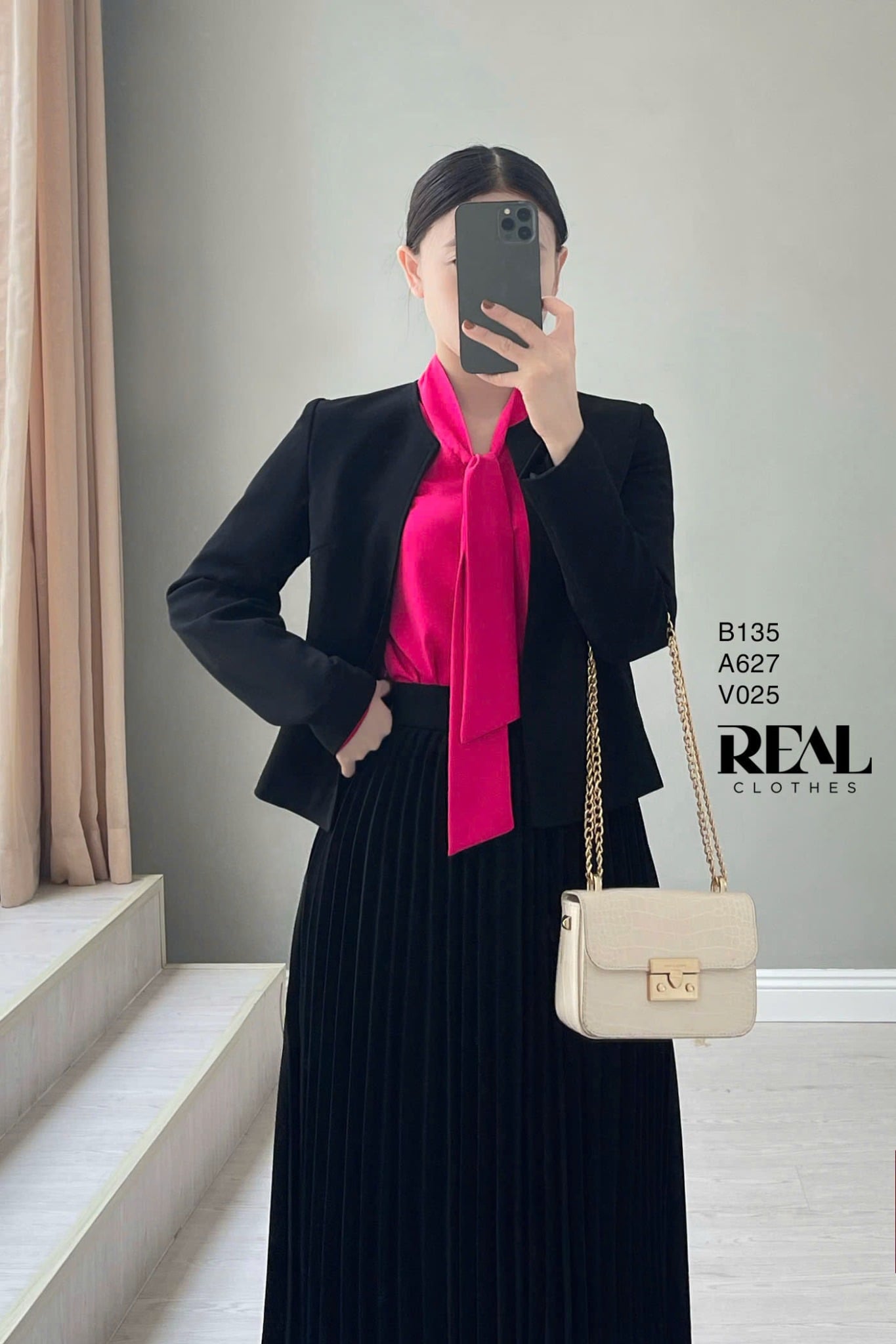 Áo Cà Vạt Hồng Sen