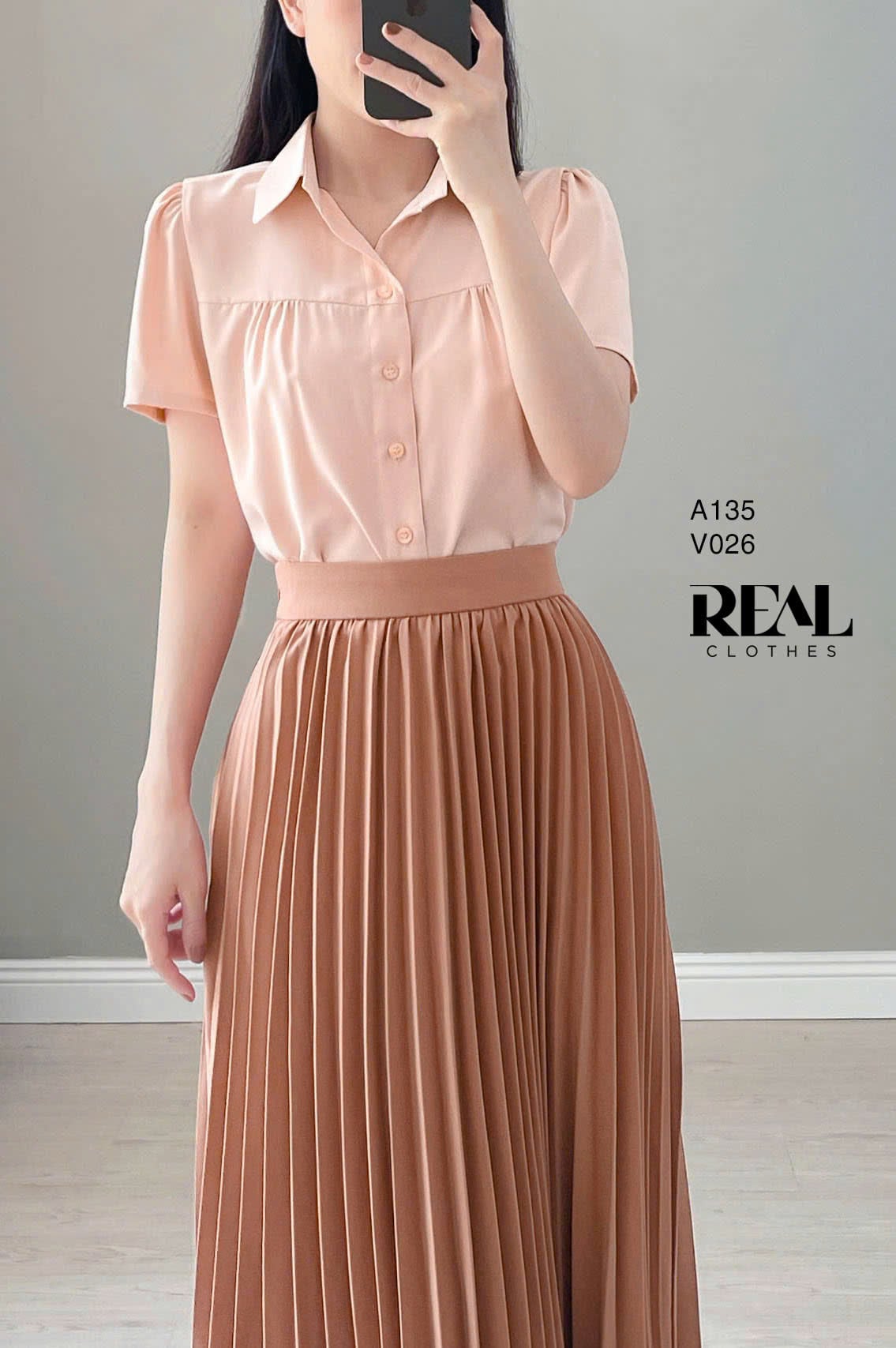 Sơ Mi Cánh Tiên Cam Nhạt