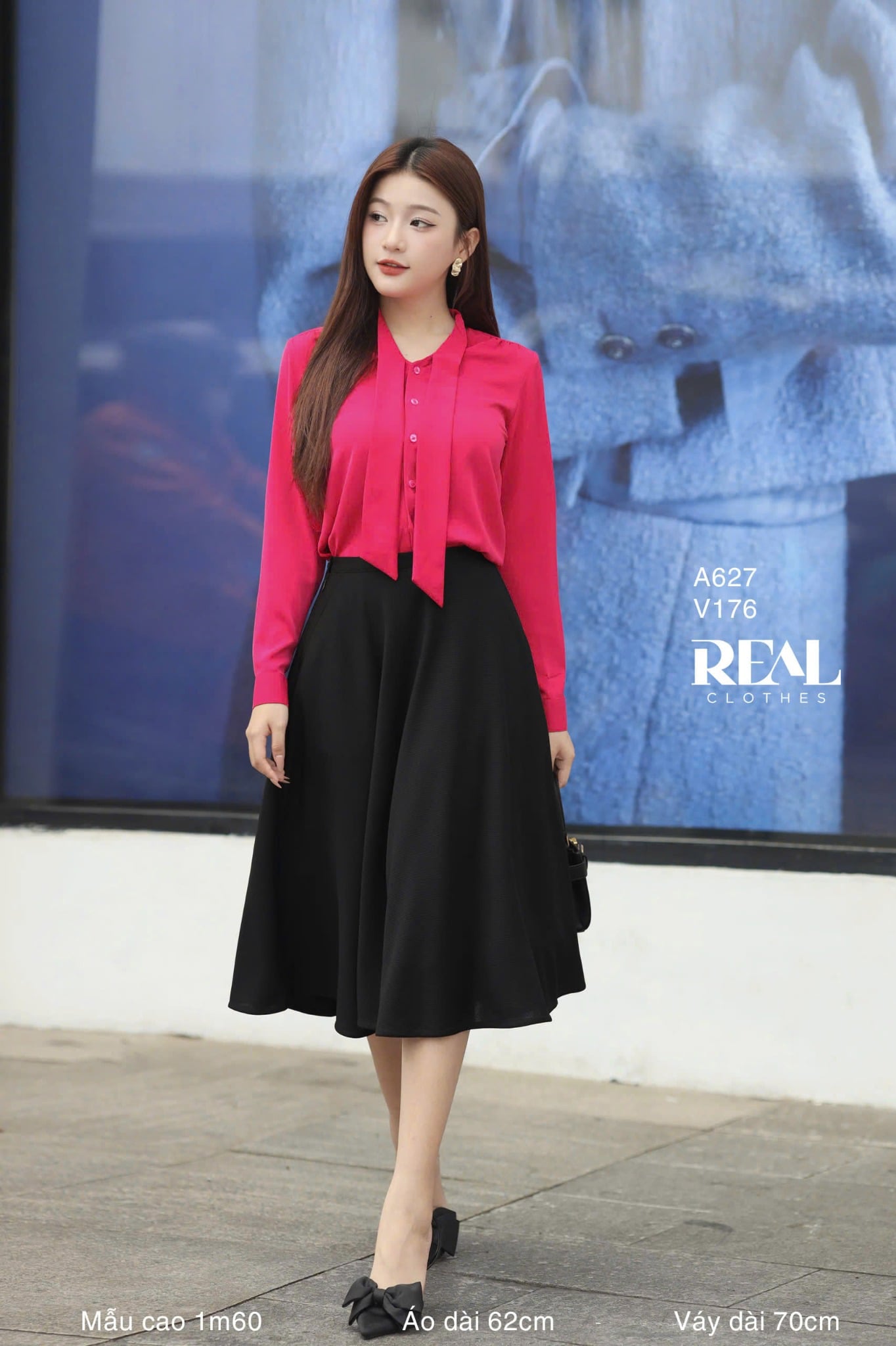 Áo Cà Vạt Hồng Sen