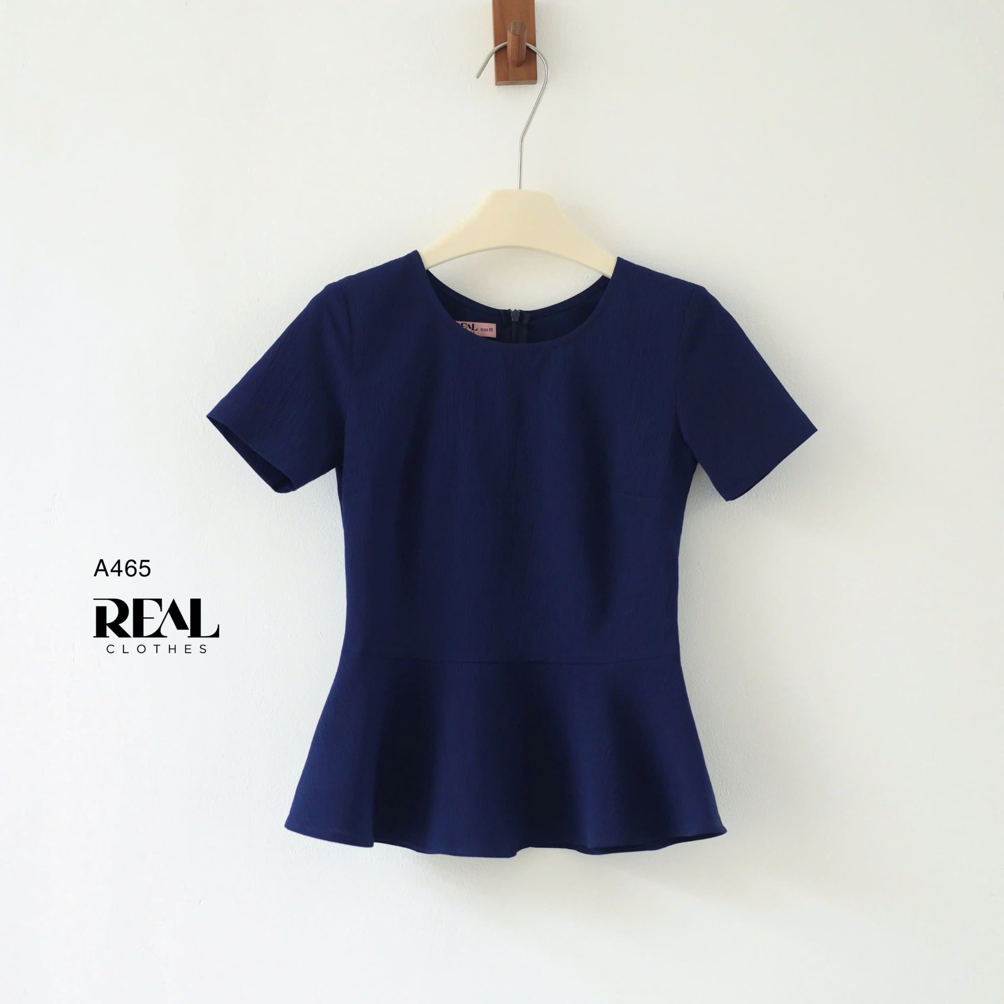 Áo peplum tay đủ xanh đen SALE
