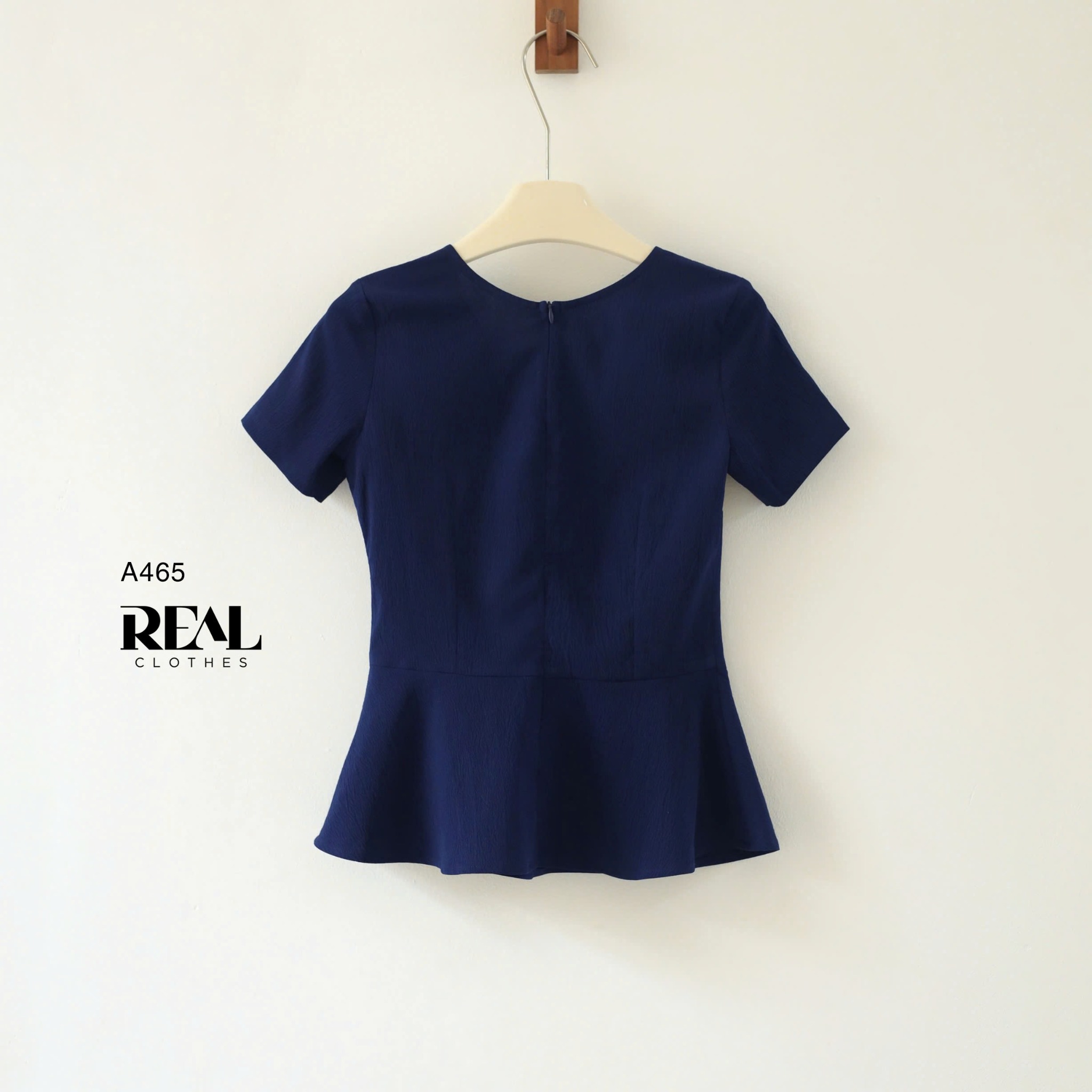 Áo peplum tay đủ xanh đen SALE
