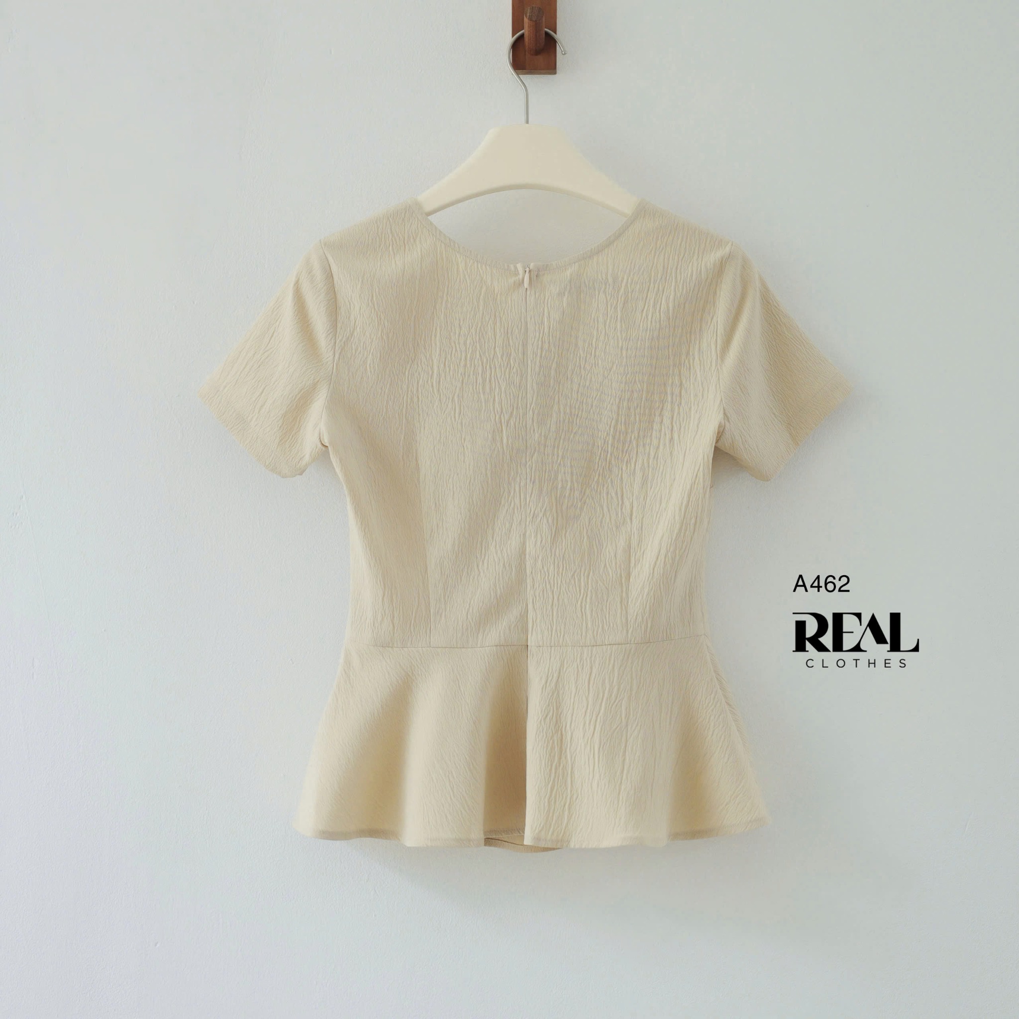 Áo peplum tay đủ nude SALE
