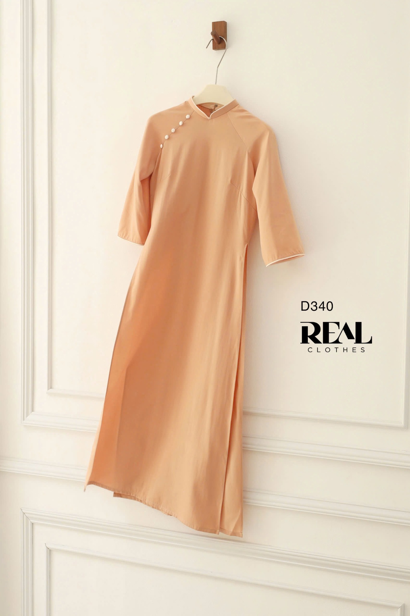 Áo dài cách tân Tigon cam nude - size XL