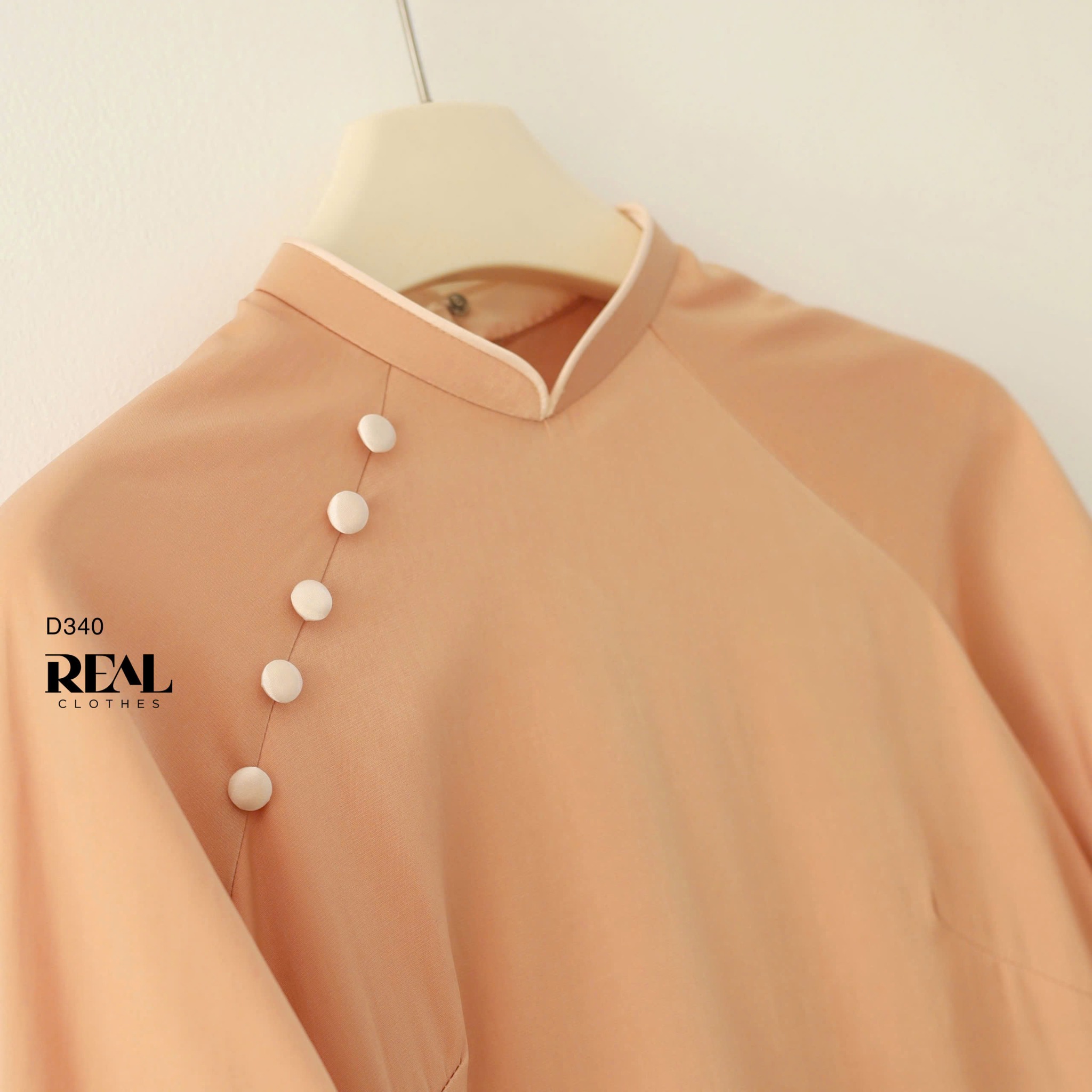 Áo dài cách tân Tigon cam nude - size XL