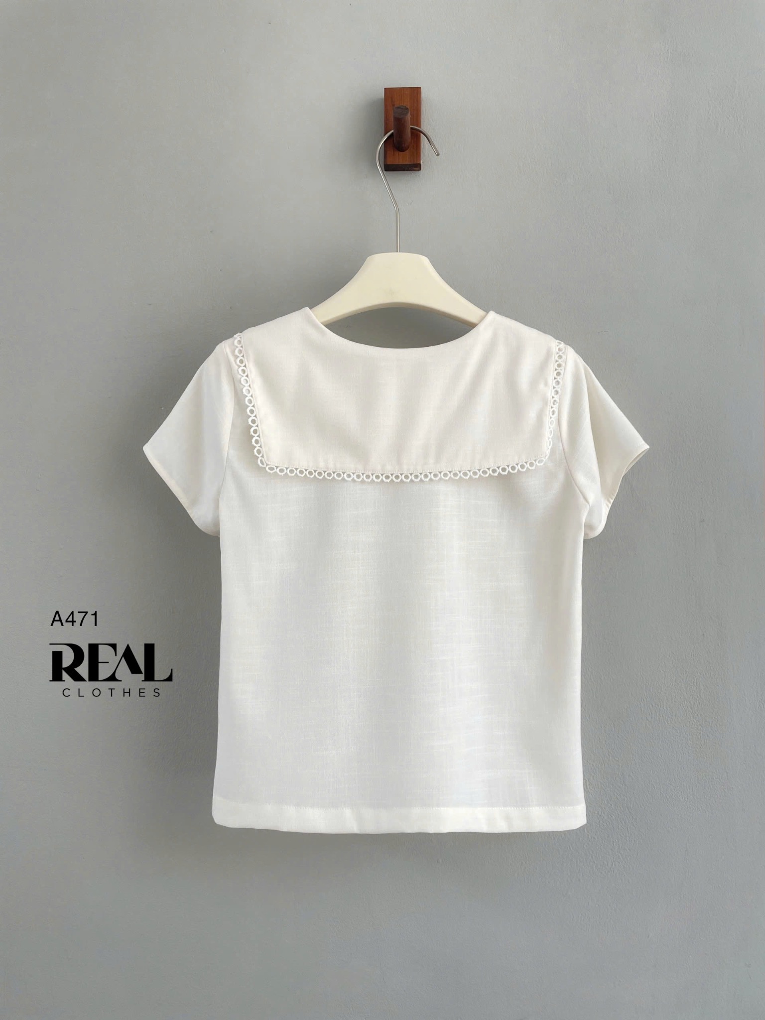 Áo thủy thủ ren trắng SALE