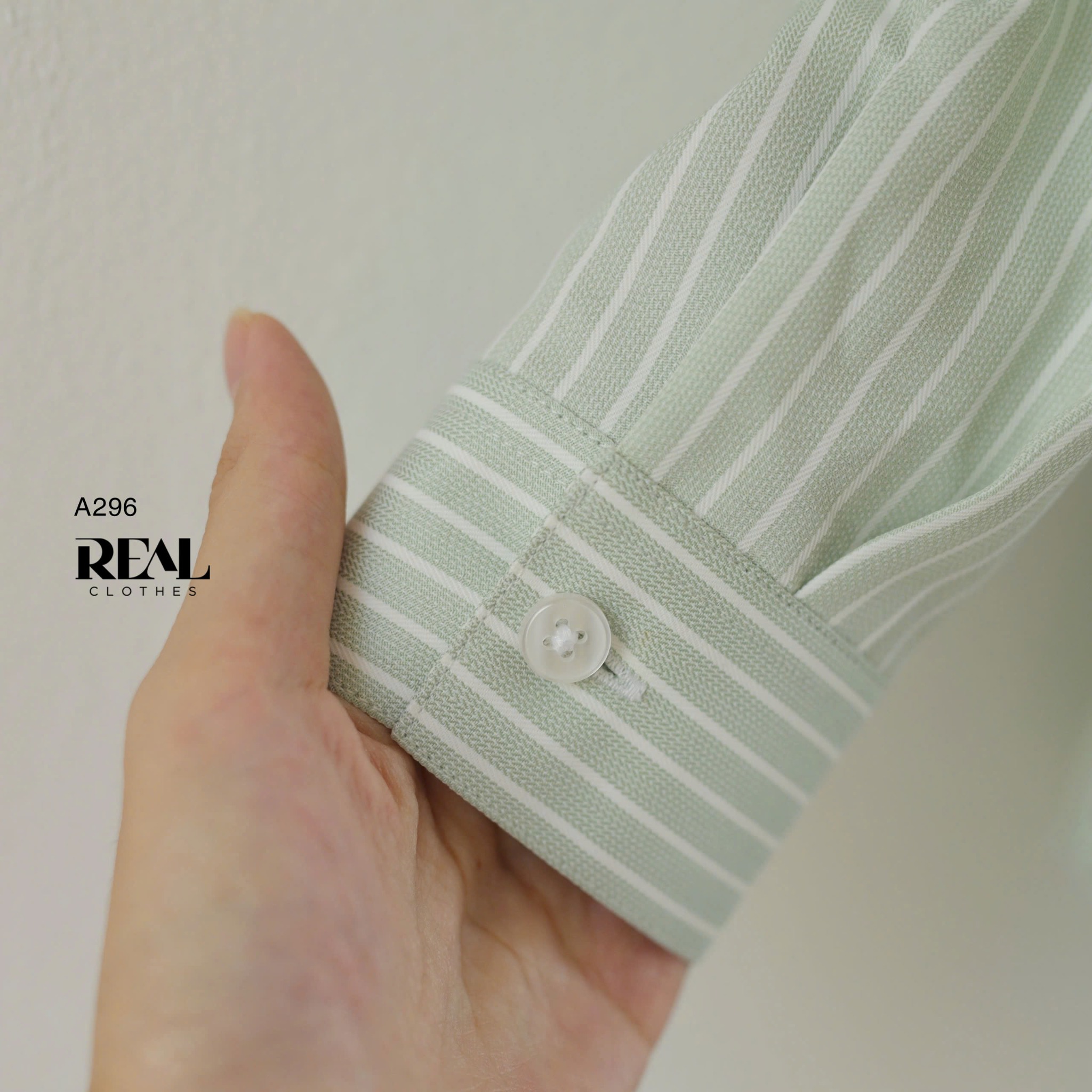 Sơ mi túi sọc mint