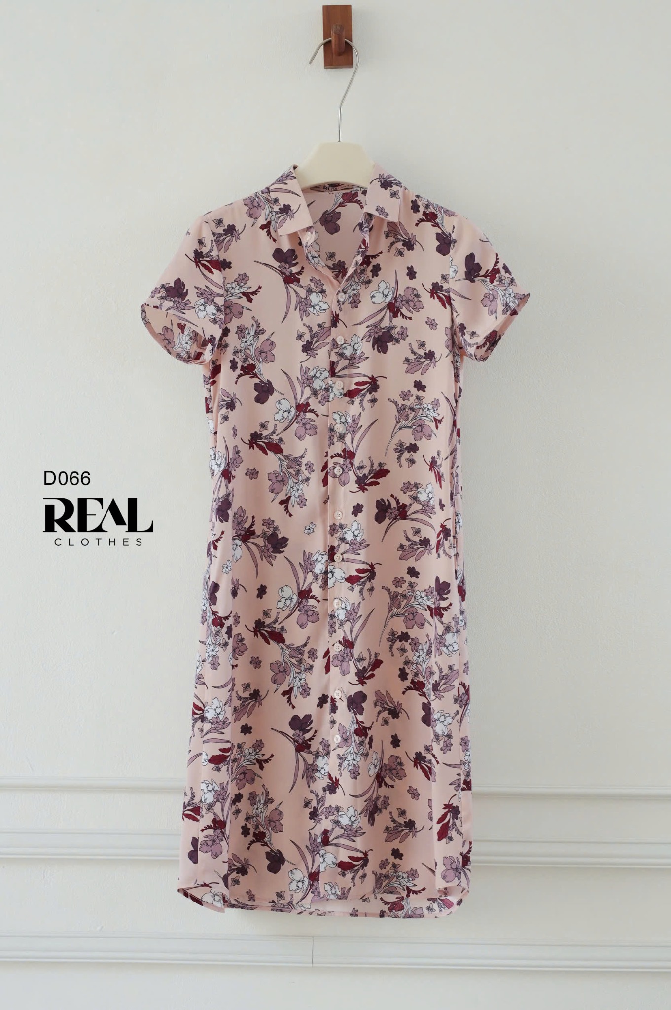 Đầm sơ mi hoa tím SALE