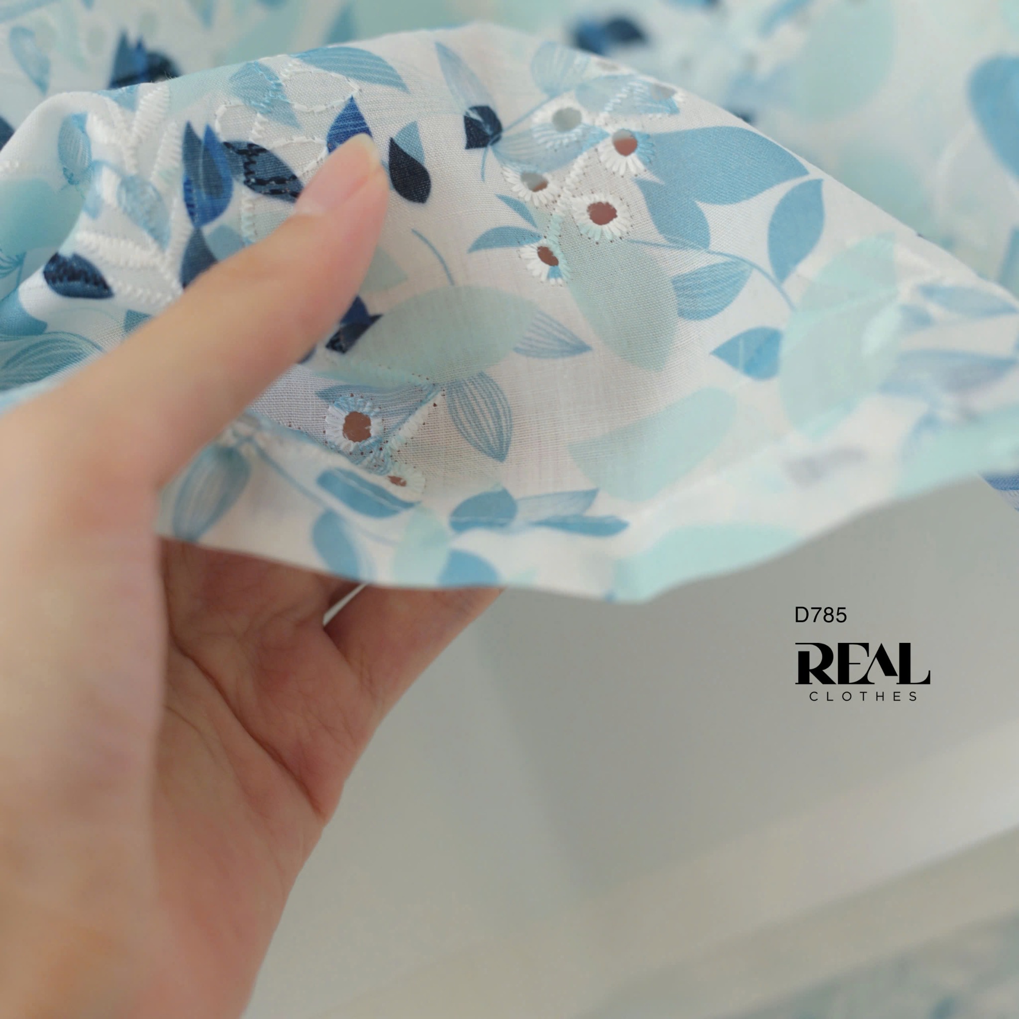 Đầm suông tay đủ cổ lá sen blue SALE