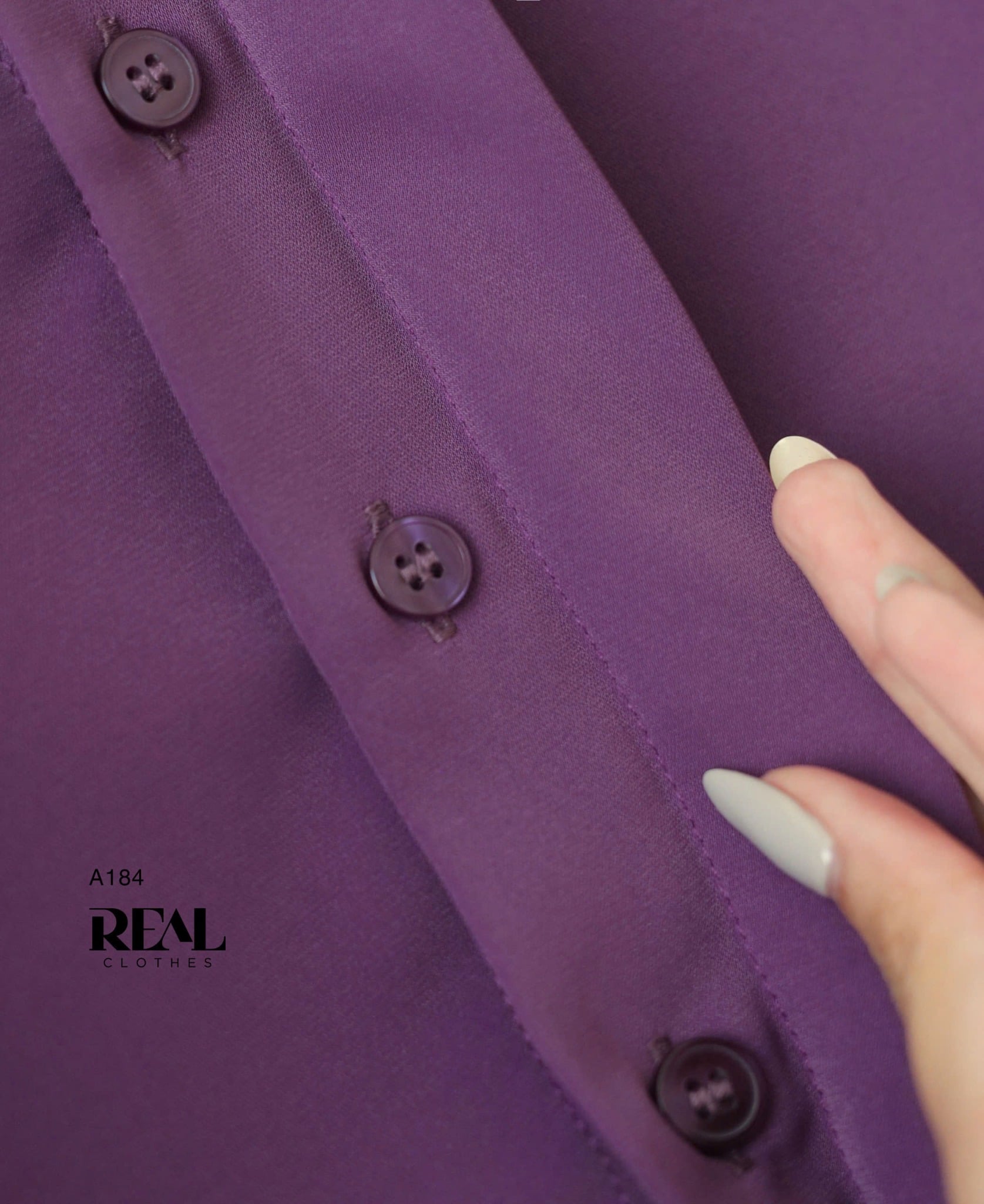 Sơ mi cổ mềm tím