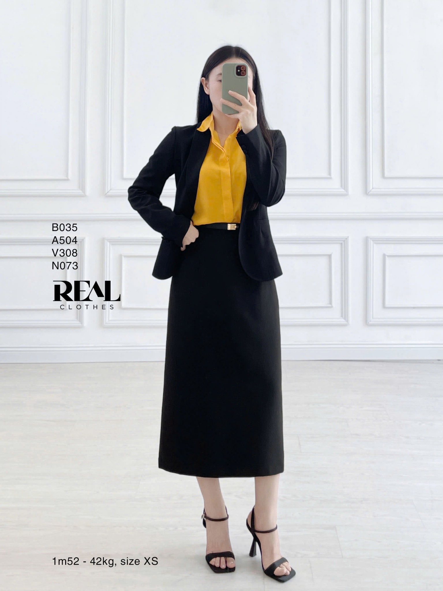 Sơ mi cổ mềm vàng nắng