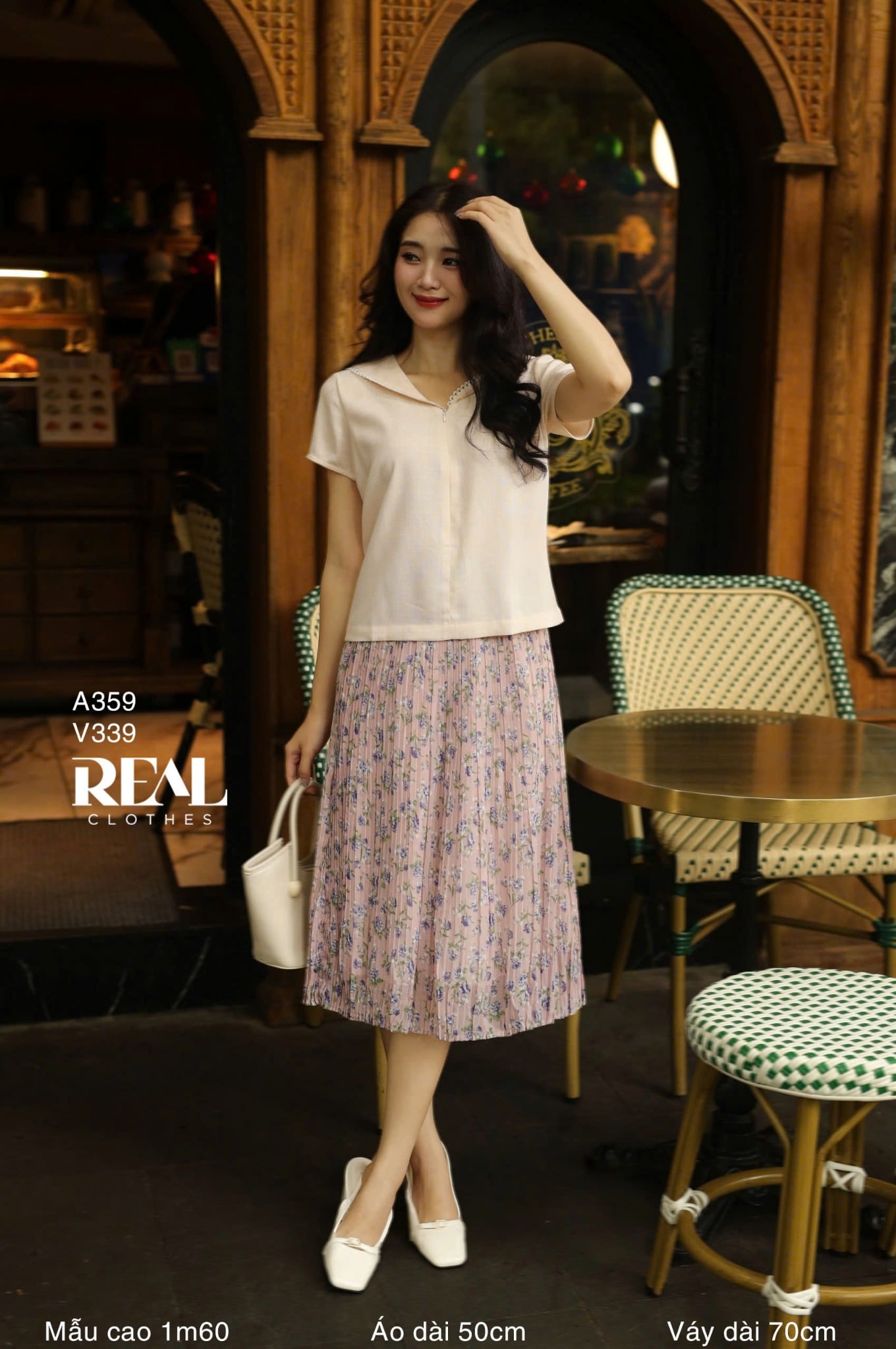 Váy dập li hoa tím FINAL SALE