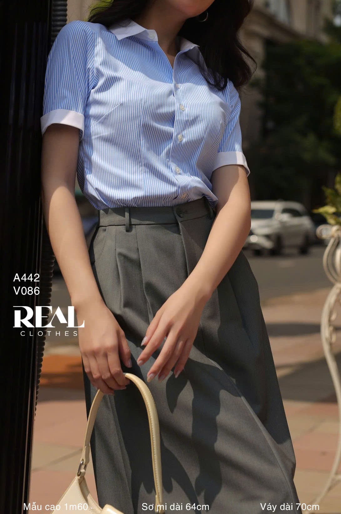 Váy 2 xếp xám SALE - size M