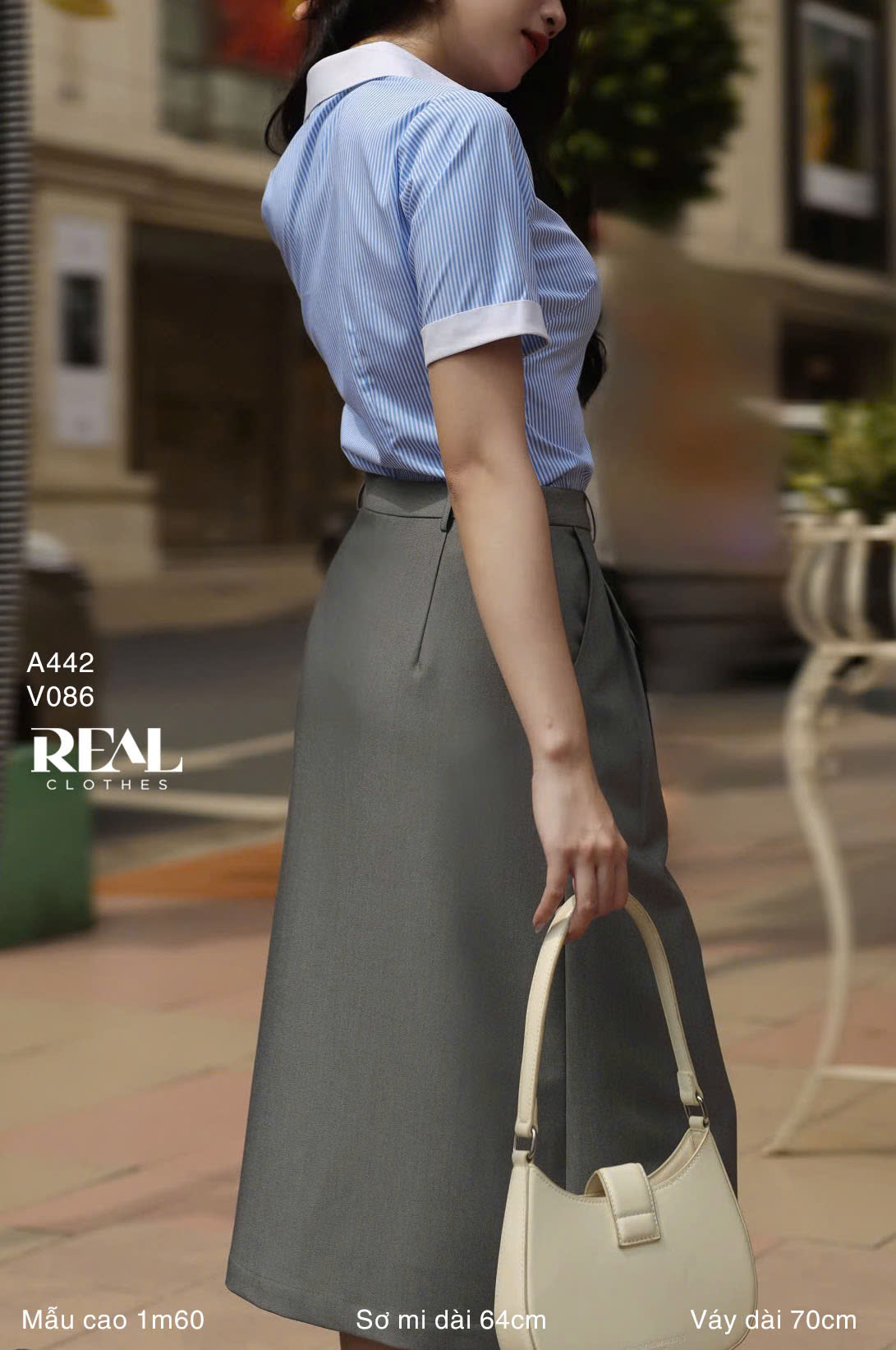 Váy 2 xếp xám SALE - size M