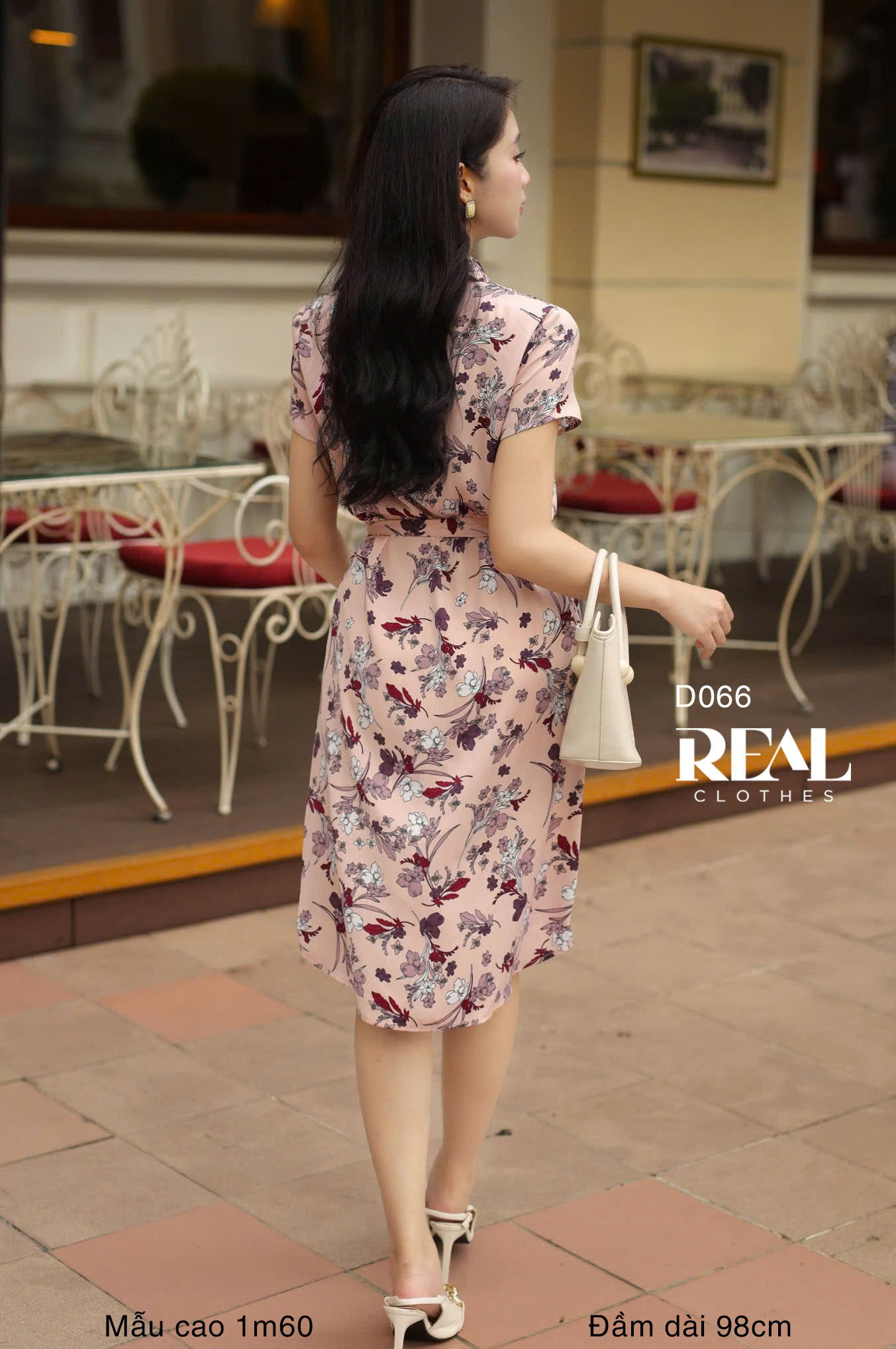 Đầm sơ mi hoa tím SALE