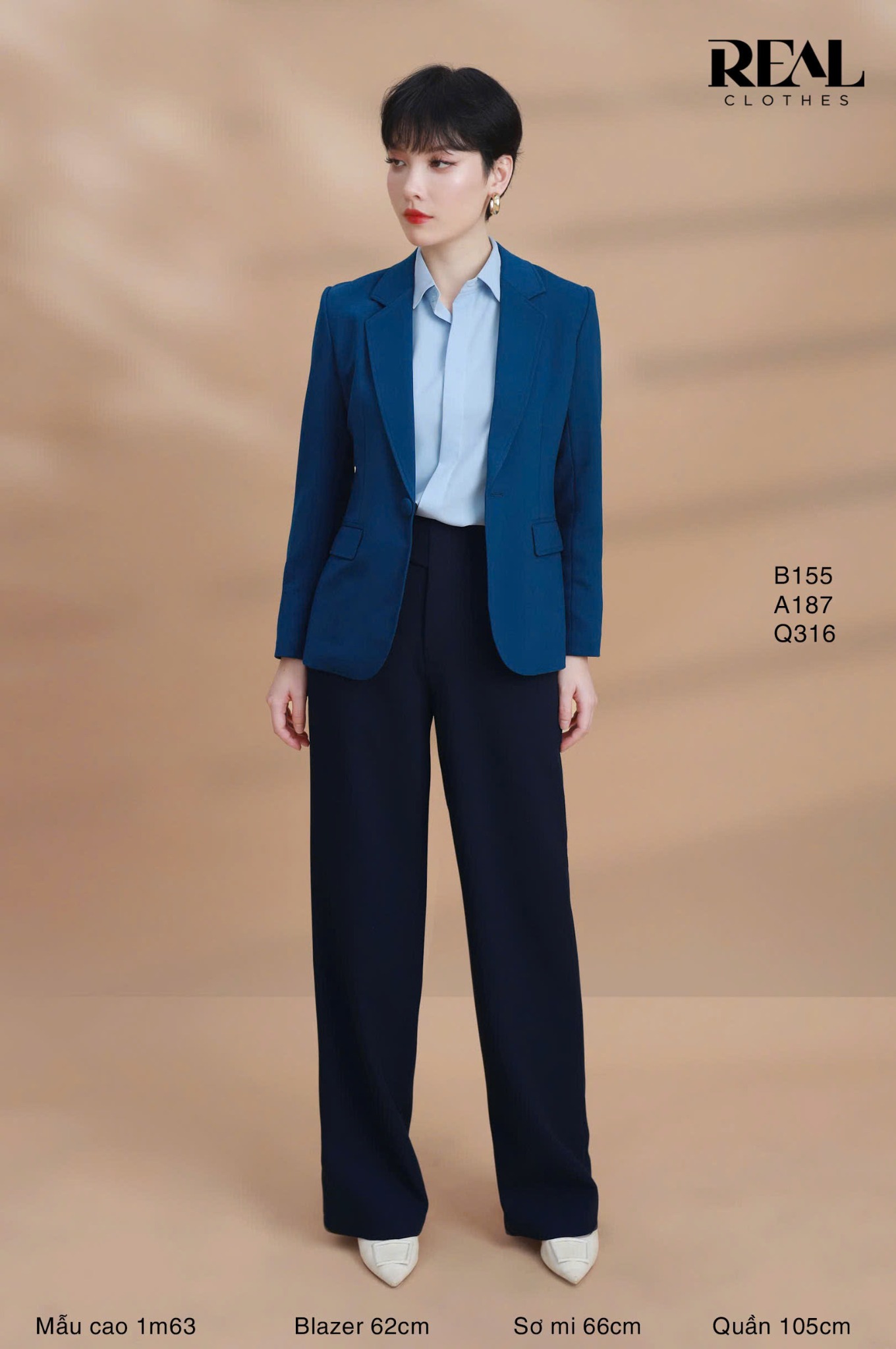 Sơ mi cổ mềm blue